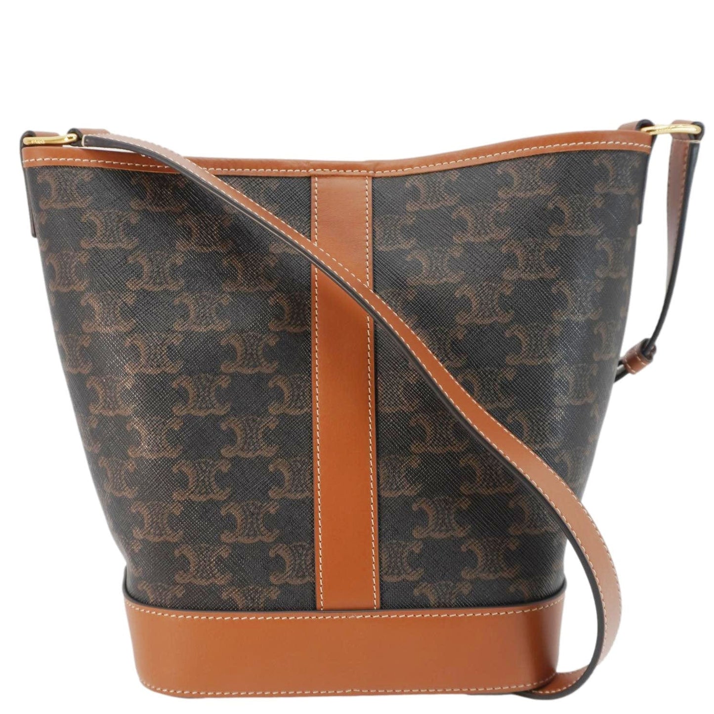 Triomphe Bucket Bag Canvas Tan