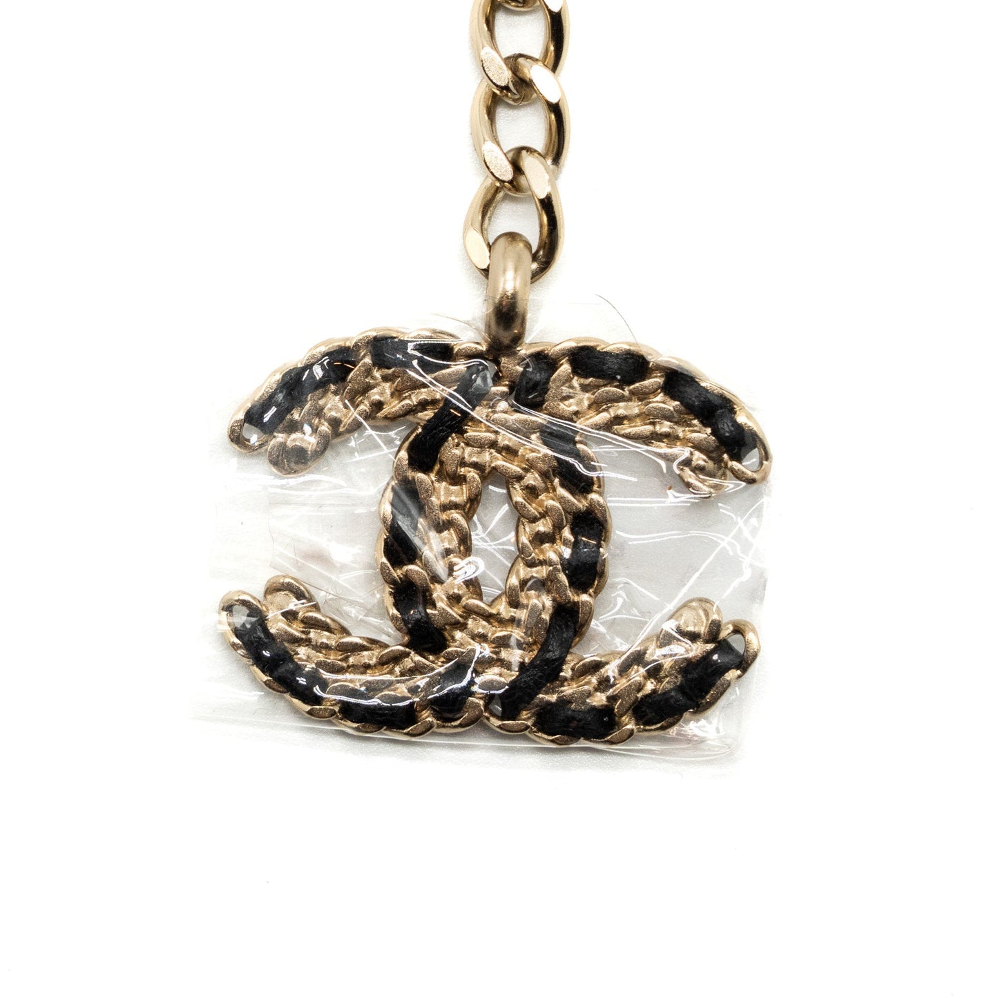Chanel CC logo Dropped Waist Belt Pearl Leather