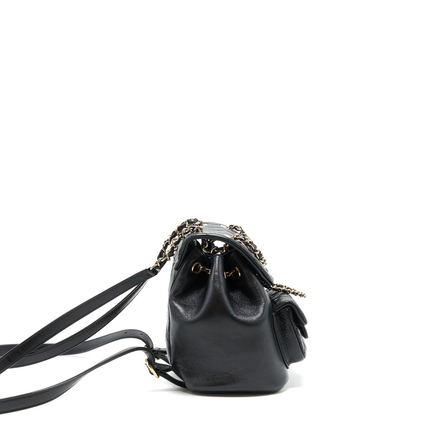 Chanel 22C Duma backpack calfskin LGHW Microchip Black