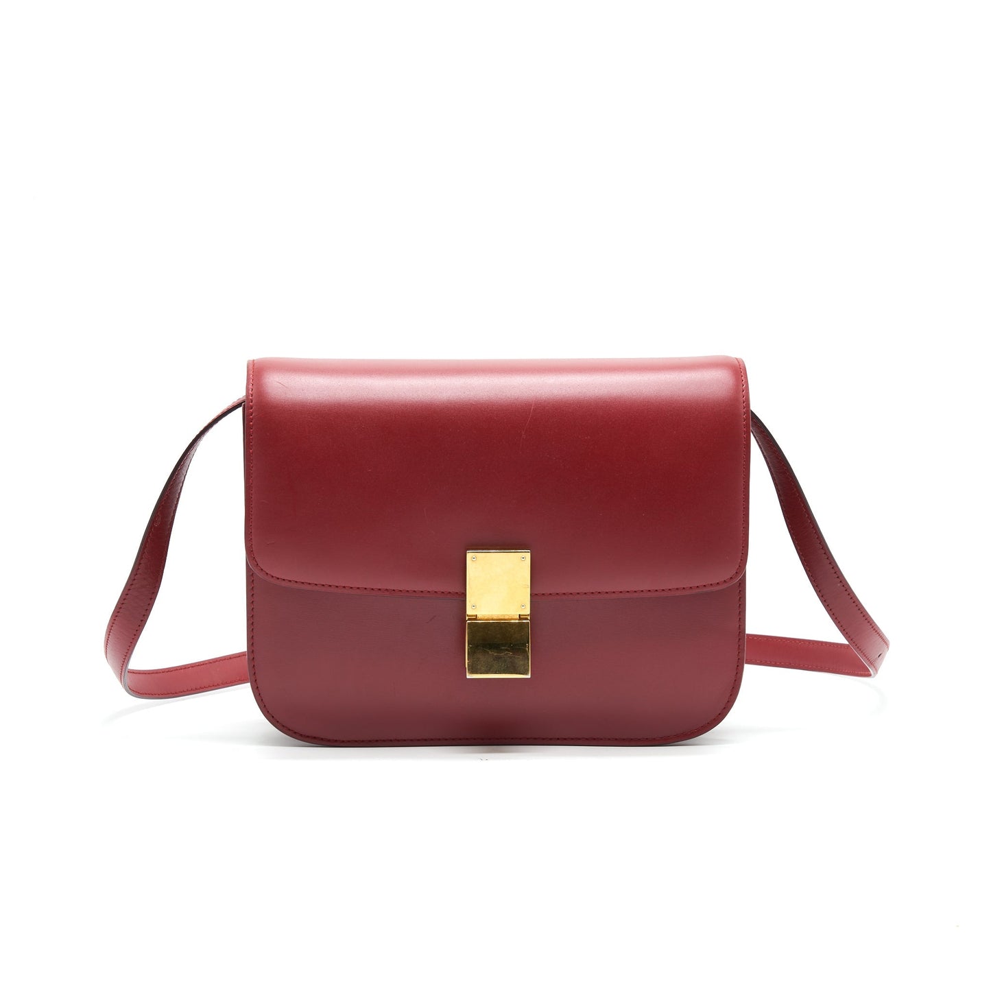 Celine Classic Purse With Handbag Red Medium Travel Bag