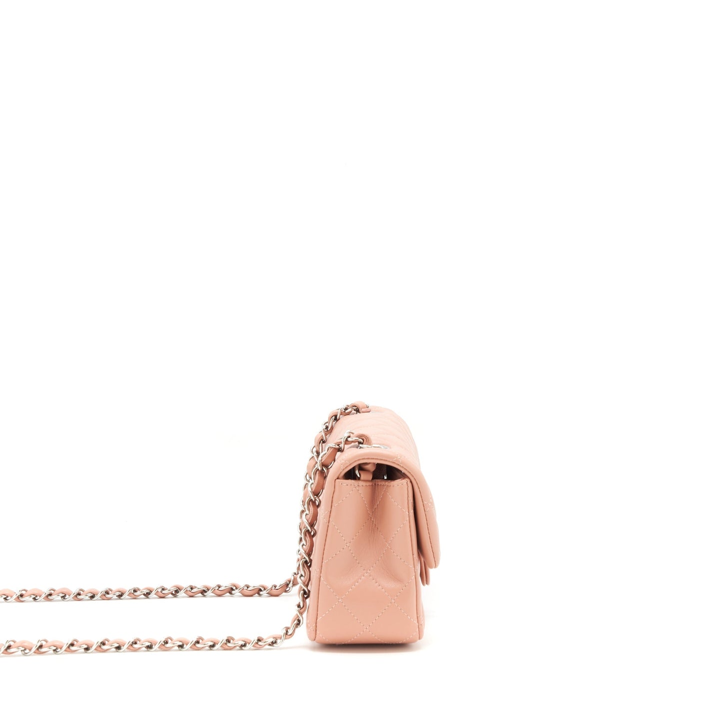 Chanel rectangular Flap Lambskin SHW Pink Shoulder Bag
