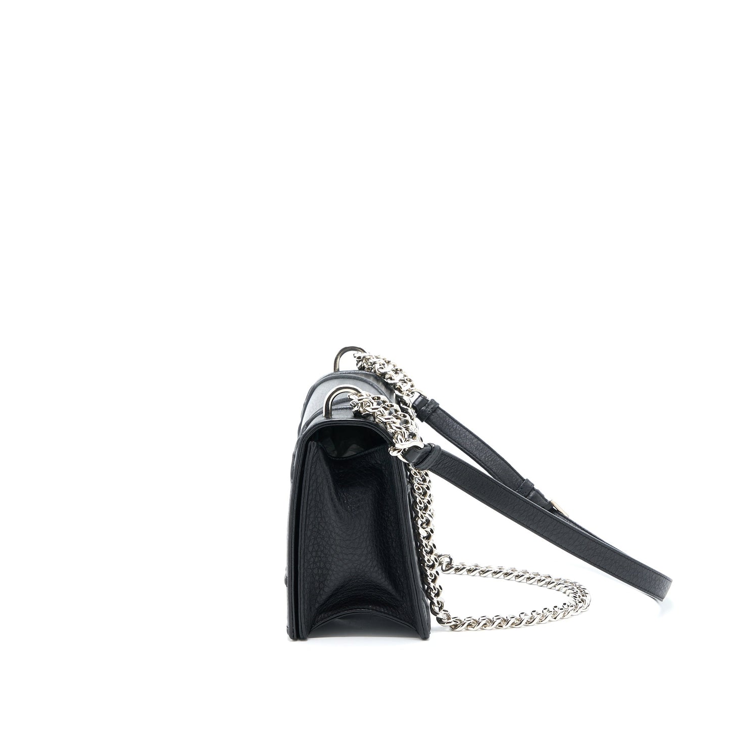 Dior ama Calfskin Handbag Black Medium Travel Bag