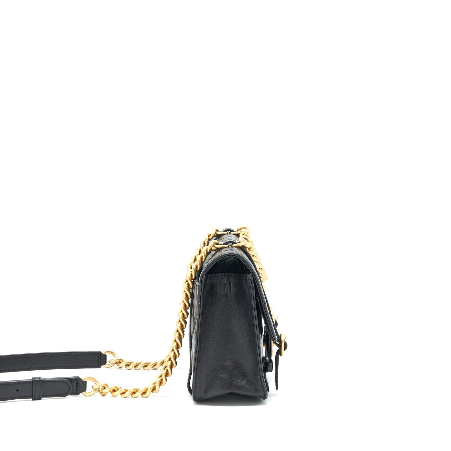 Chanel 21B Messenger Calfskin GHW Black Messenger Bag