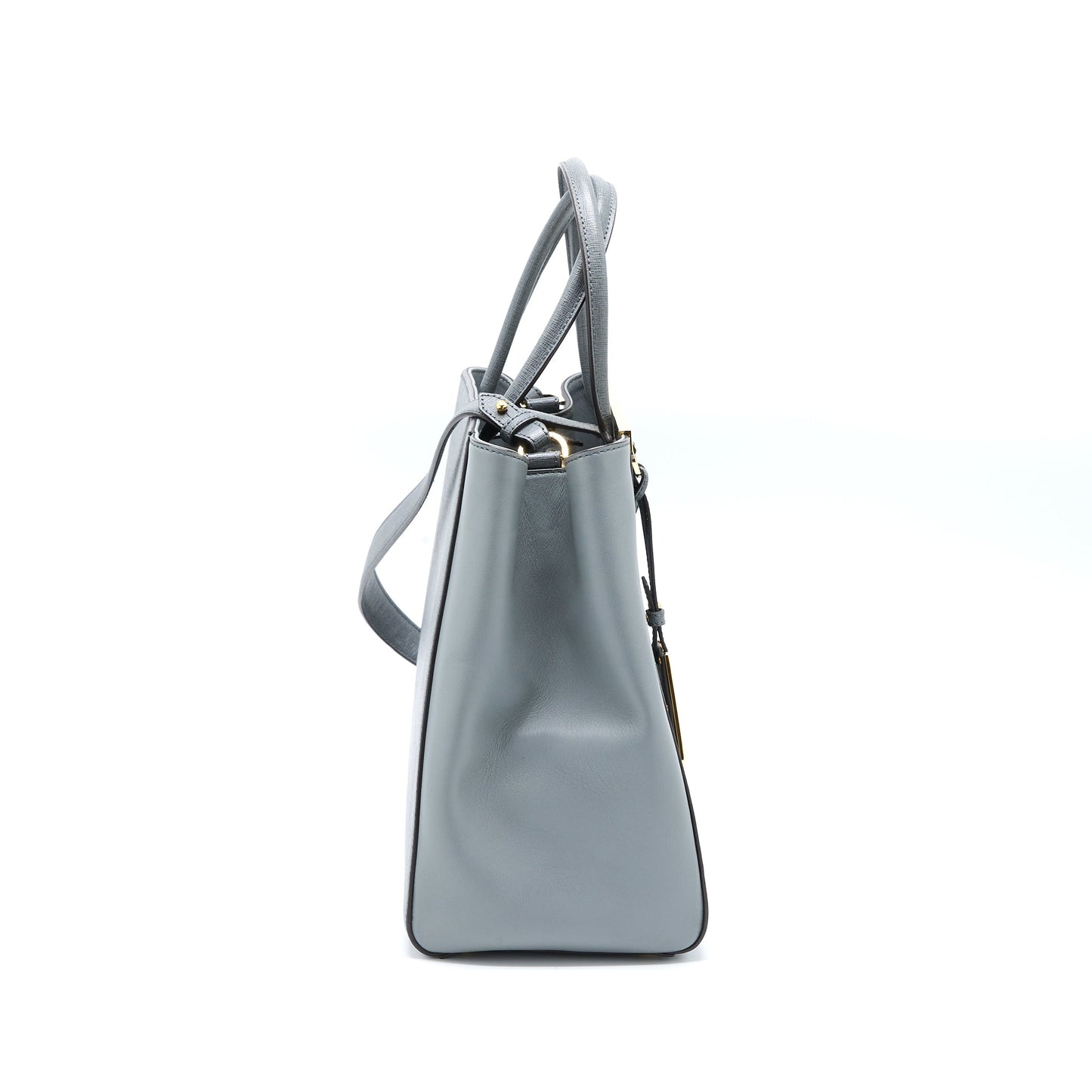 Fendi Jours Purse Grey Leather Gray Large Travel Bag