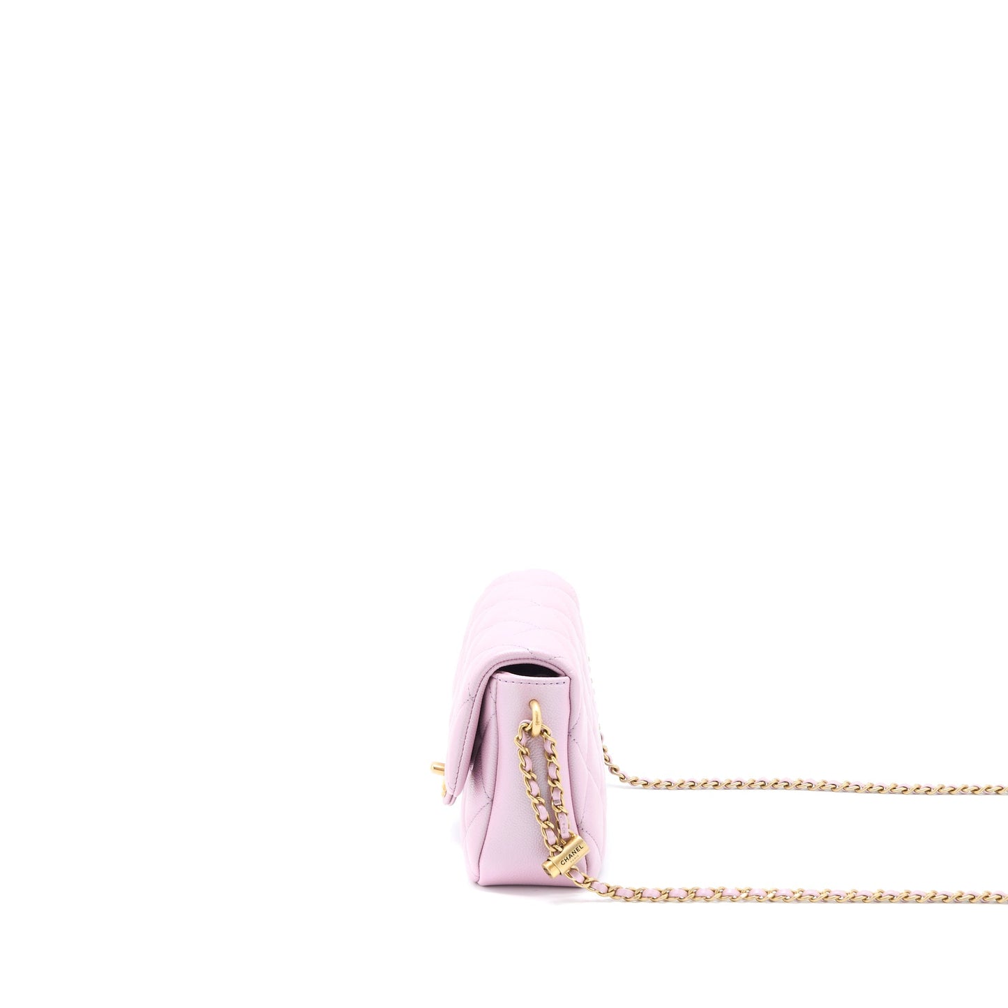 Chanel 21K My Perfect Flap Caviar GHW Pink Shoulder Bag Microchip 2