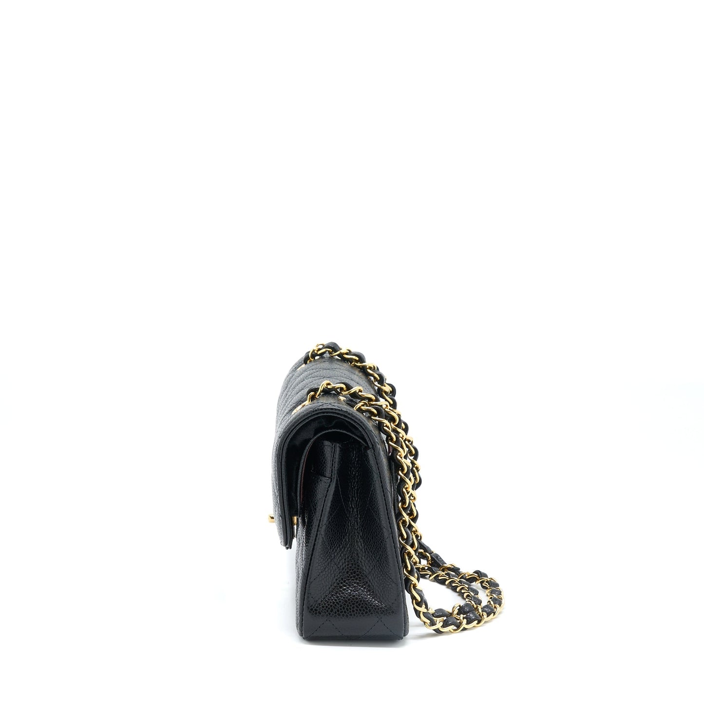 Chanel Classic Double Flap Caviar GHW Microchip Black Small Shoulder Bag Microchip 3