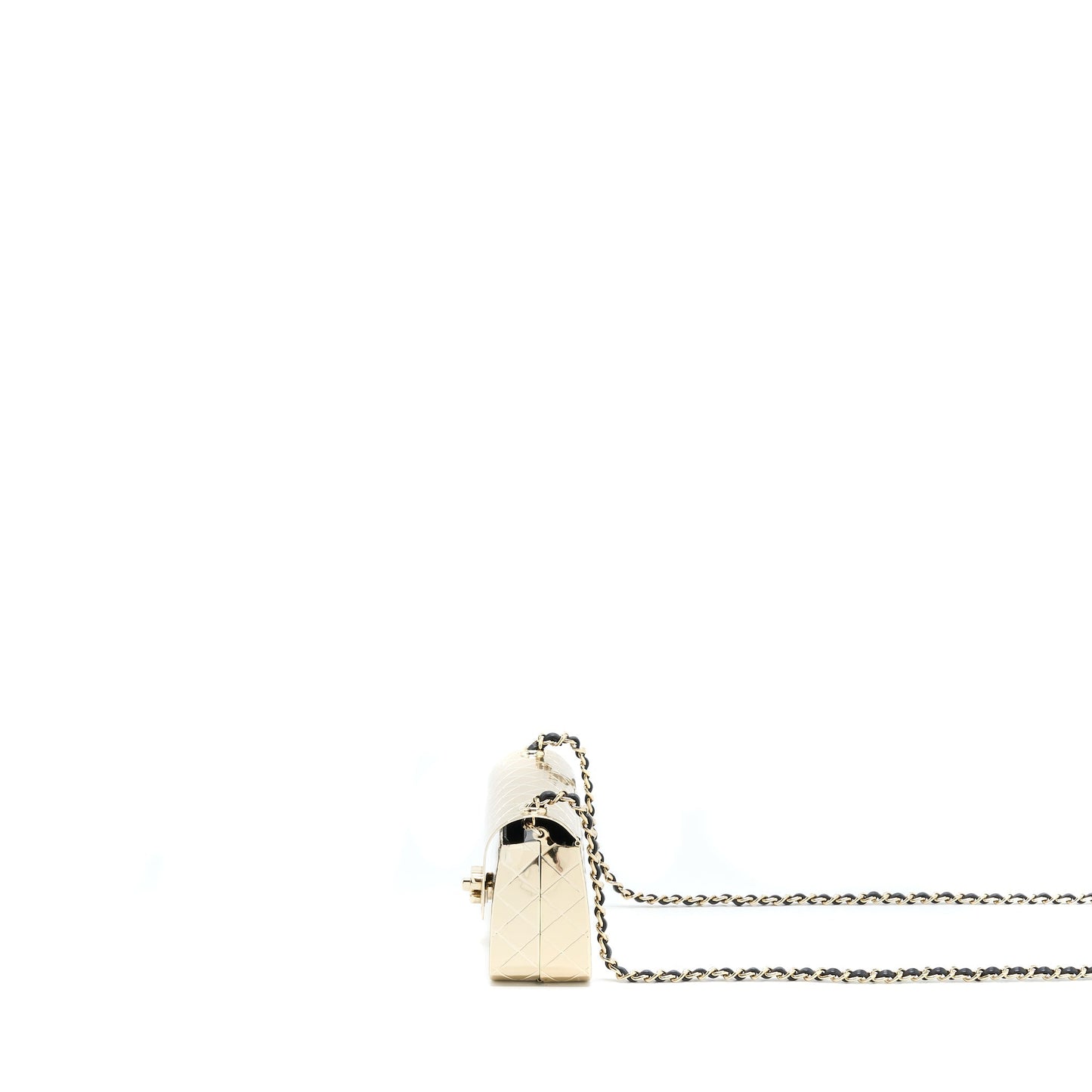 Chanel Evening Tone Hammered Gold Mini Bag