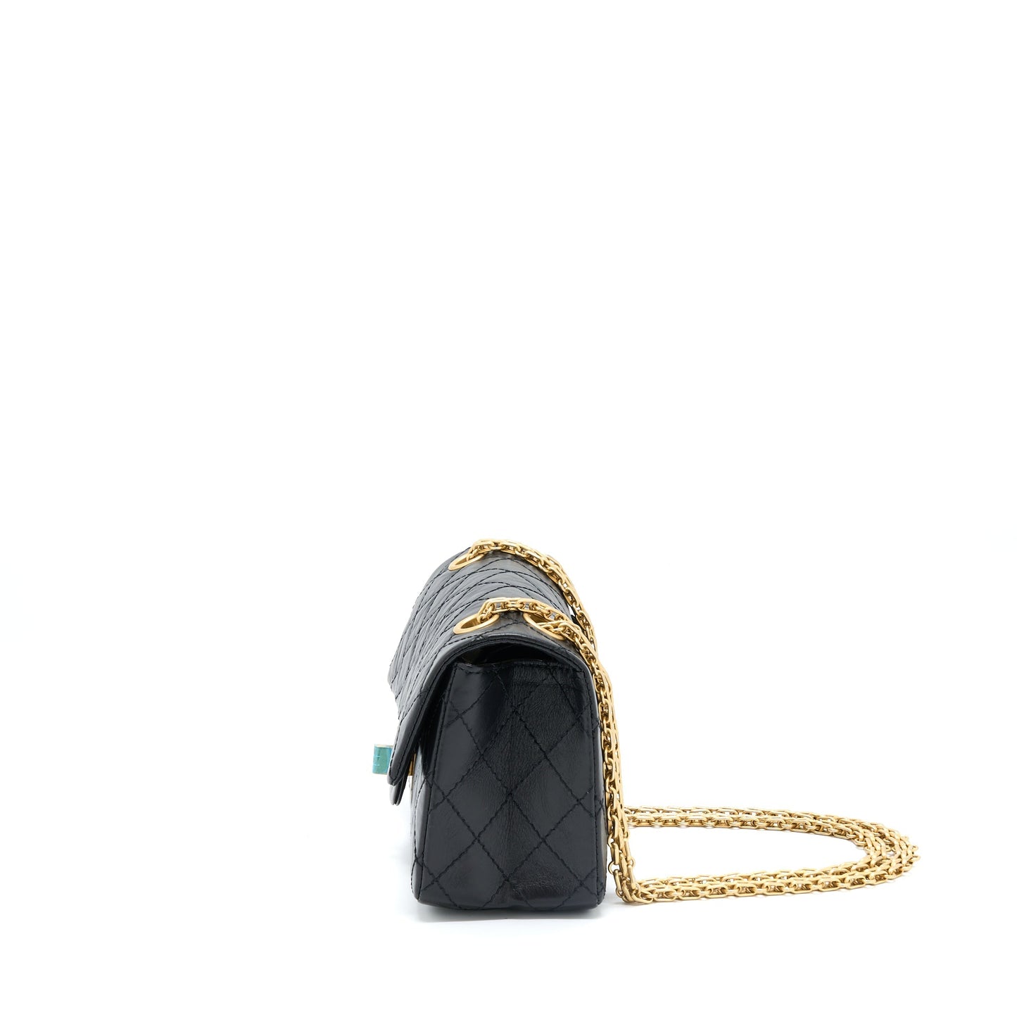 Chanel 2.55 Reissue Flap Aged Calfskin GHW Black Shoulder Bag
