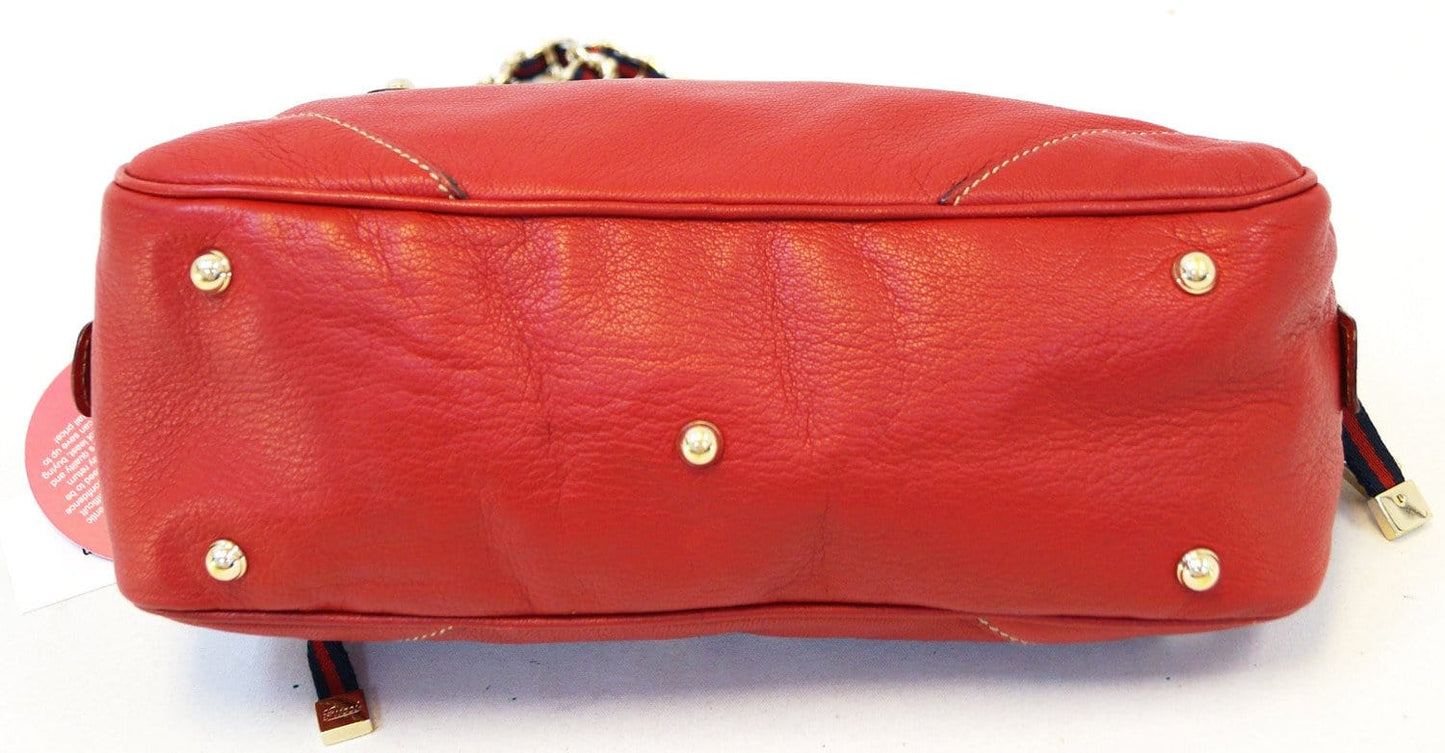 Gucci Cruise Shoulder Bag Leather Red