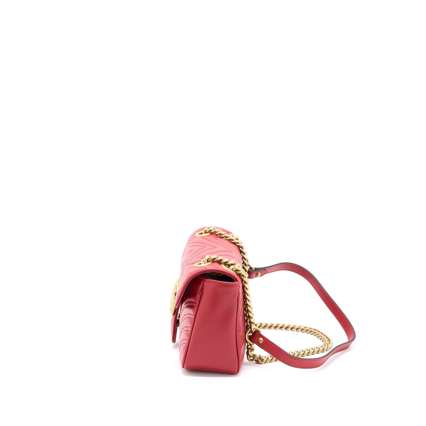Gucci Marmont Bag Calfskin Brushed Red Small Travel Bag
