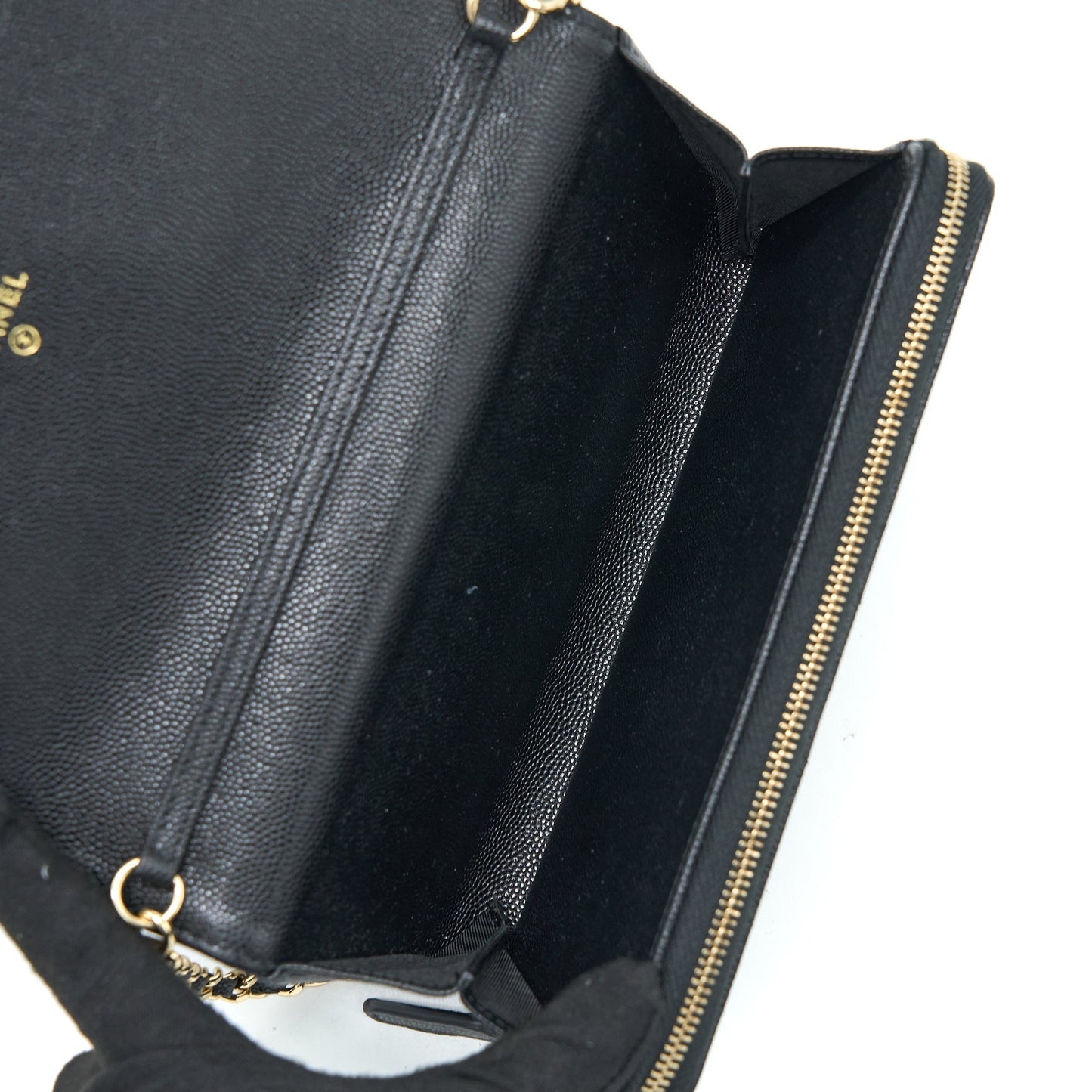 Chanel 3 1 on Caviar LGHW Black Wallet Case Black Lghw