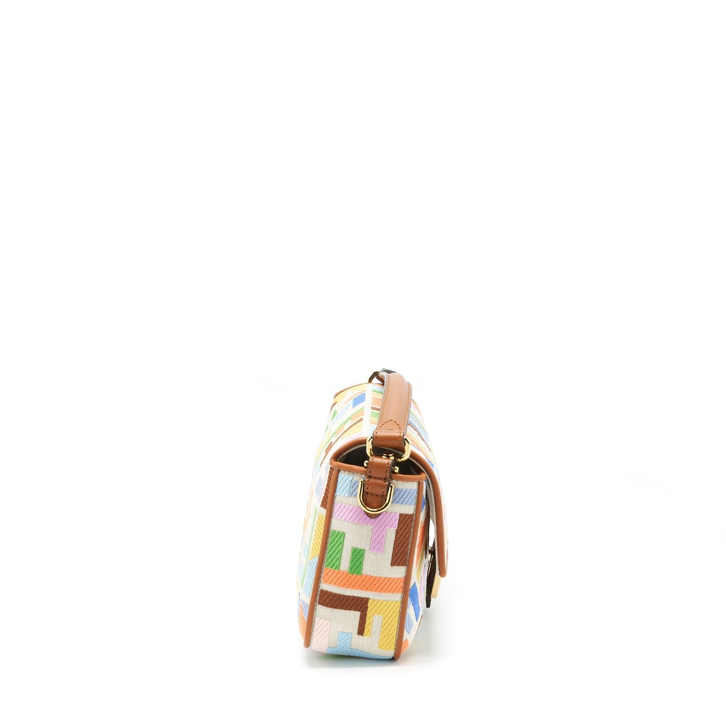 Fendi Baguette Purse In Motif Multicolour Canvas Shoulder Bag
