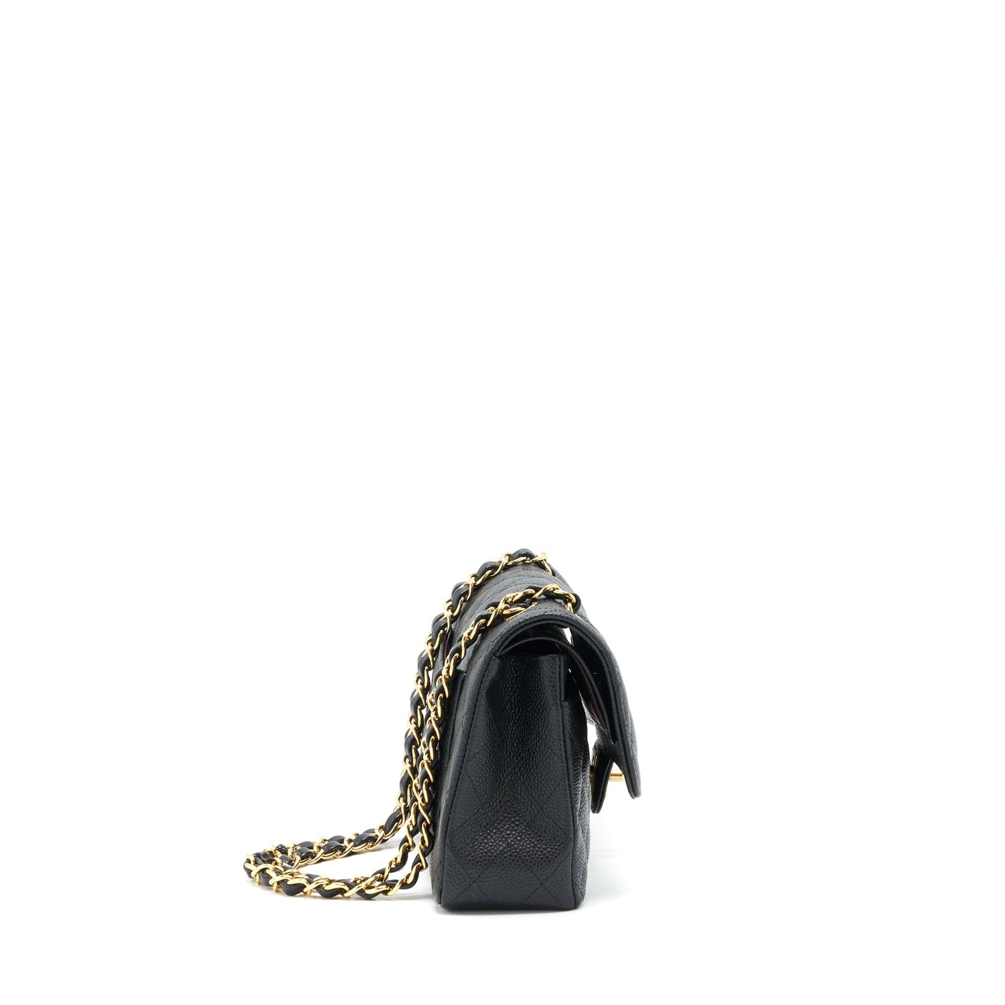 Chanel Classic Double Flap Caviar GHW Black Small Handbag