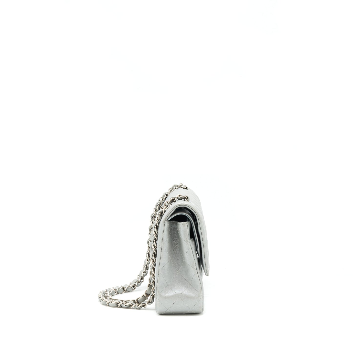 Chanel Classic Flap SHW Silver Grey Shoulder Bag