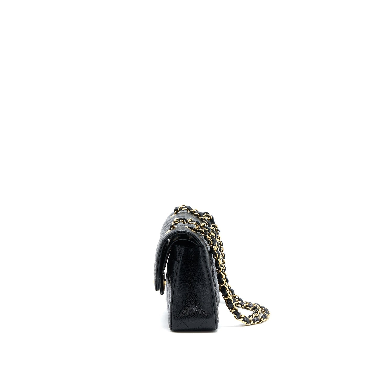 Chanel Classic Flap Caviar GHW Microchip Black Small Shoulder Bag Ghw Microchip
