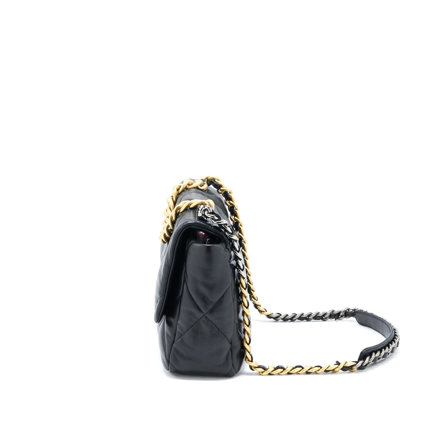 Chanel 19 Lambskin Hardware Multicolour Black Handbag