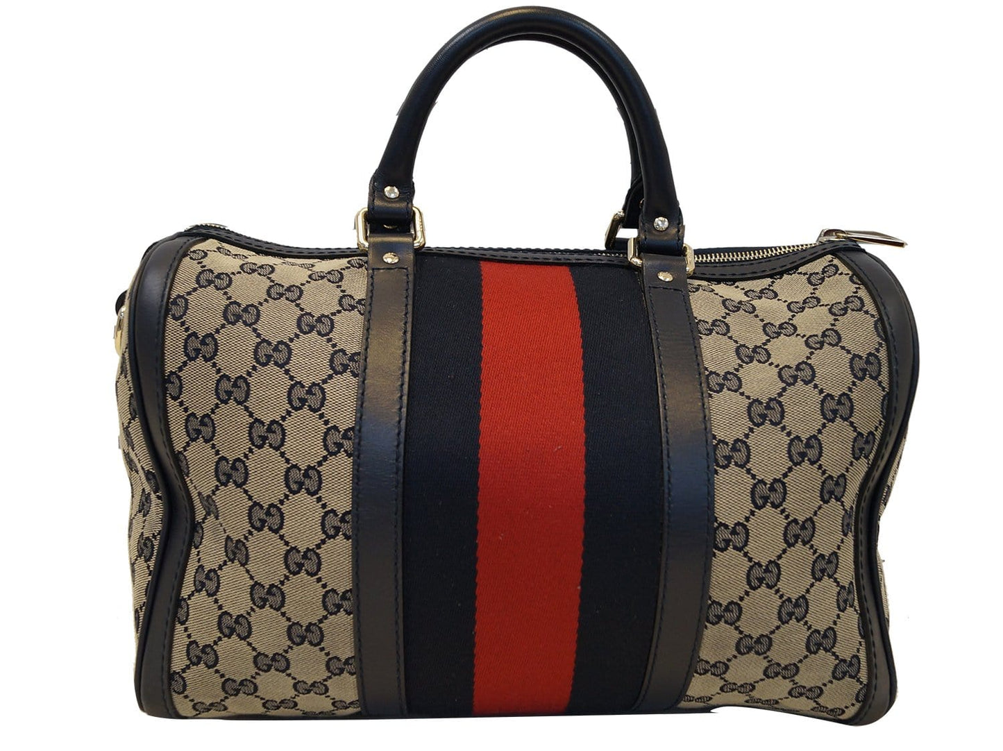 Gucci Web Original Boston Bag With Signature Web Medium Travel Bag Web E4435