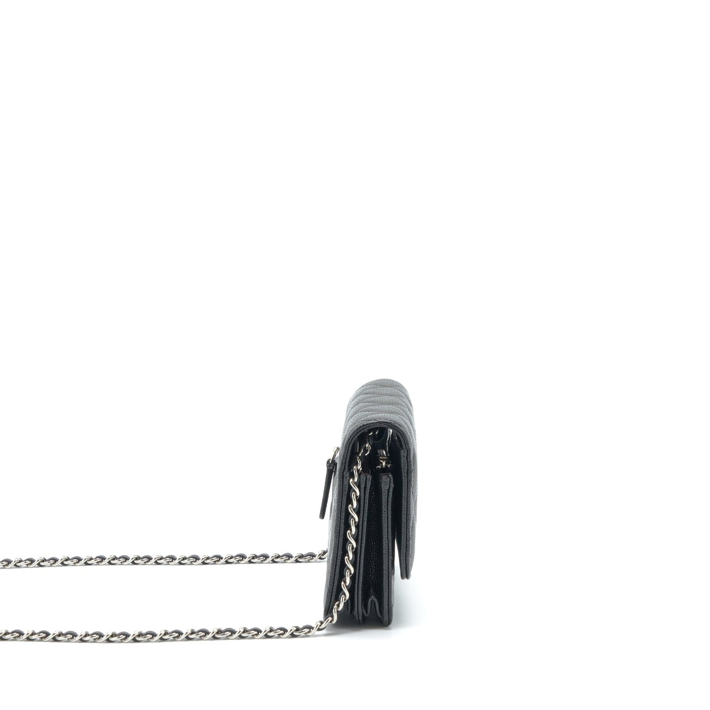 Chanel On Caviar SHW Black Wallet Case