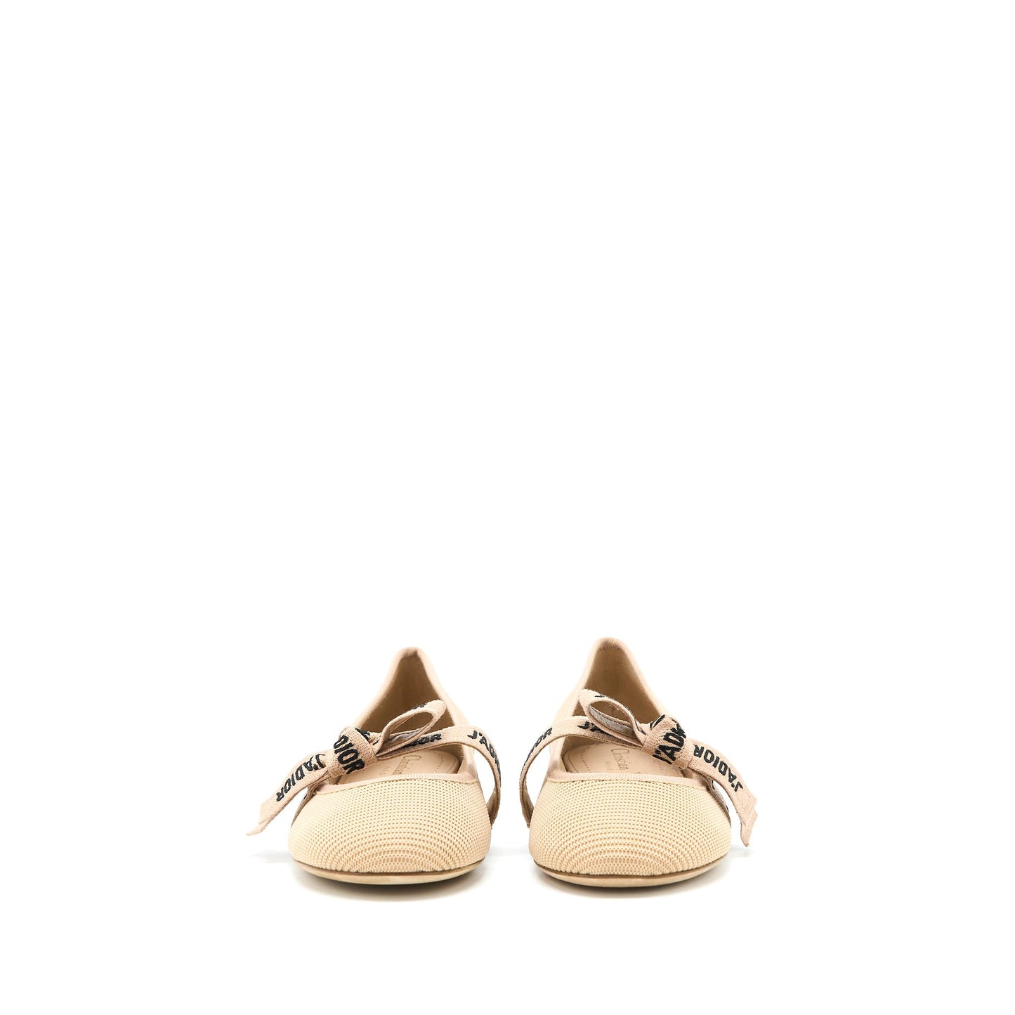 Dior Size JâA Ballet Pump Handbag Canvas Beige Shoes
