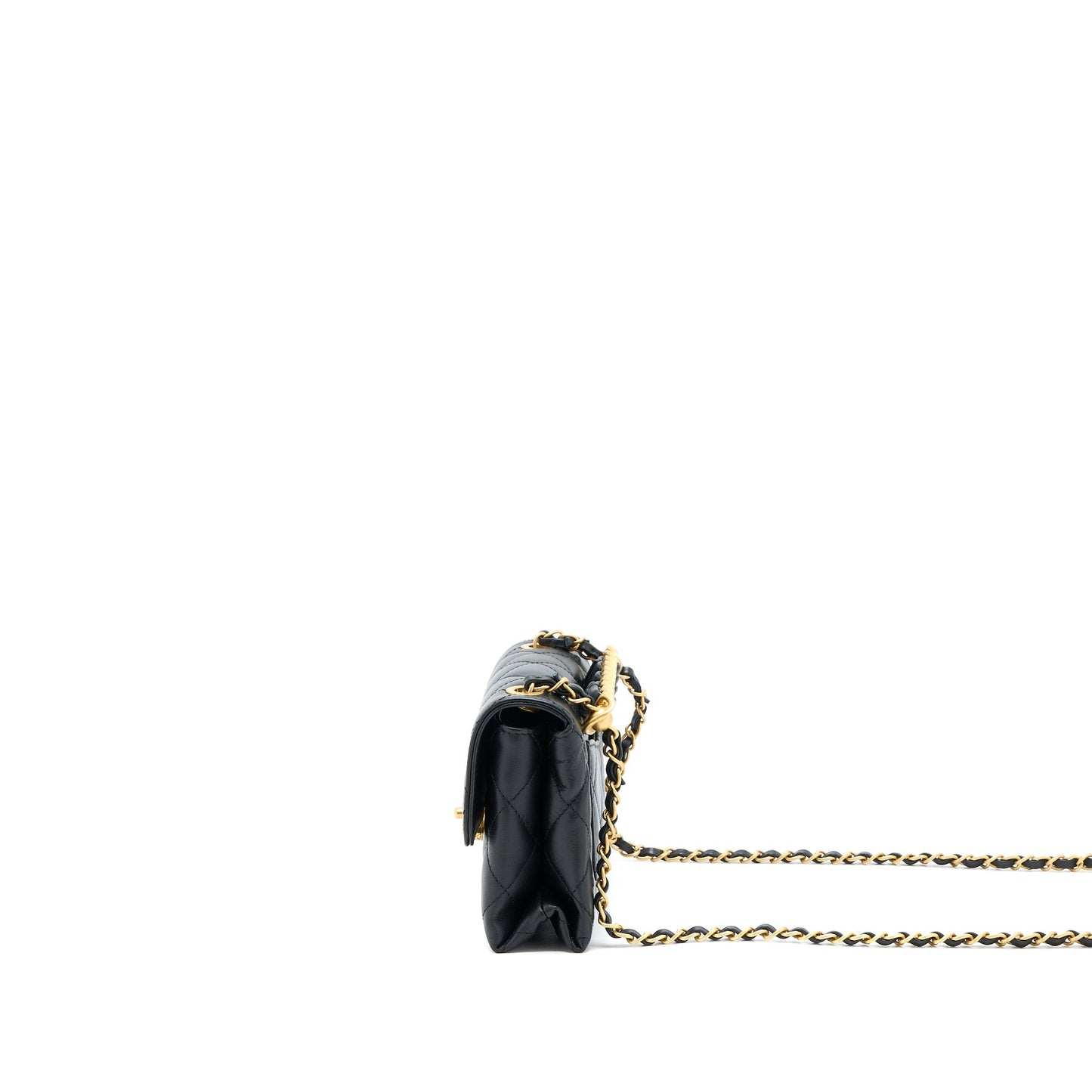 Chanel 22S Seasonal Flap Calfskin Brushed GHW Black Shoulder Bag Ghw 1