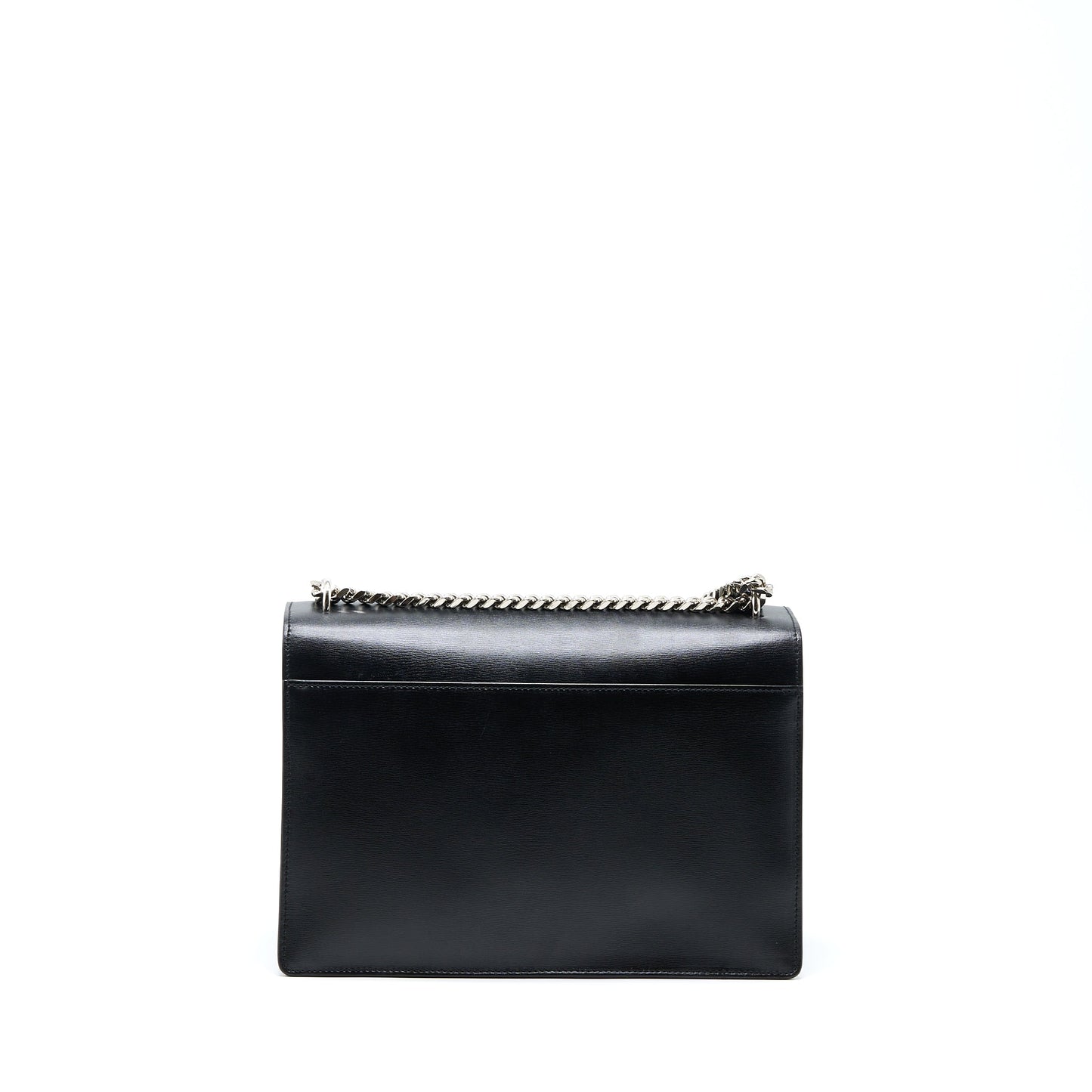 YSL Saint Laurent Sunset Purse Calfskin Travel Bag Black Large