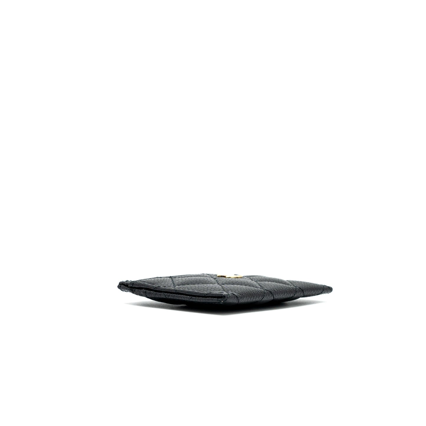 Chanel Classic Card Holder Caviar GHW Microchip Black Wallet Case