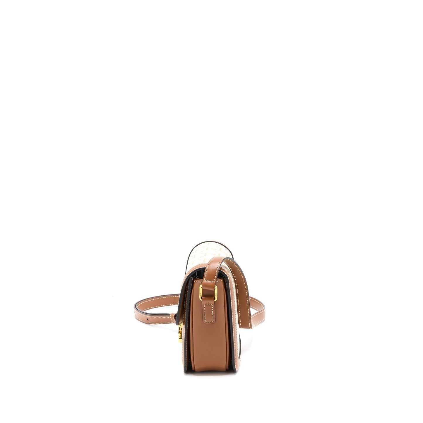Celine Teen Triomphe Purse Triomphe Calfskin Handbag Canvas White Travel Bag