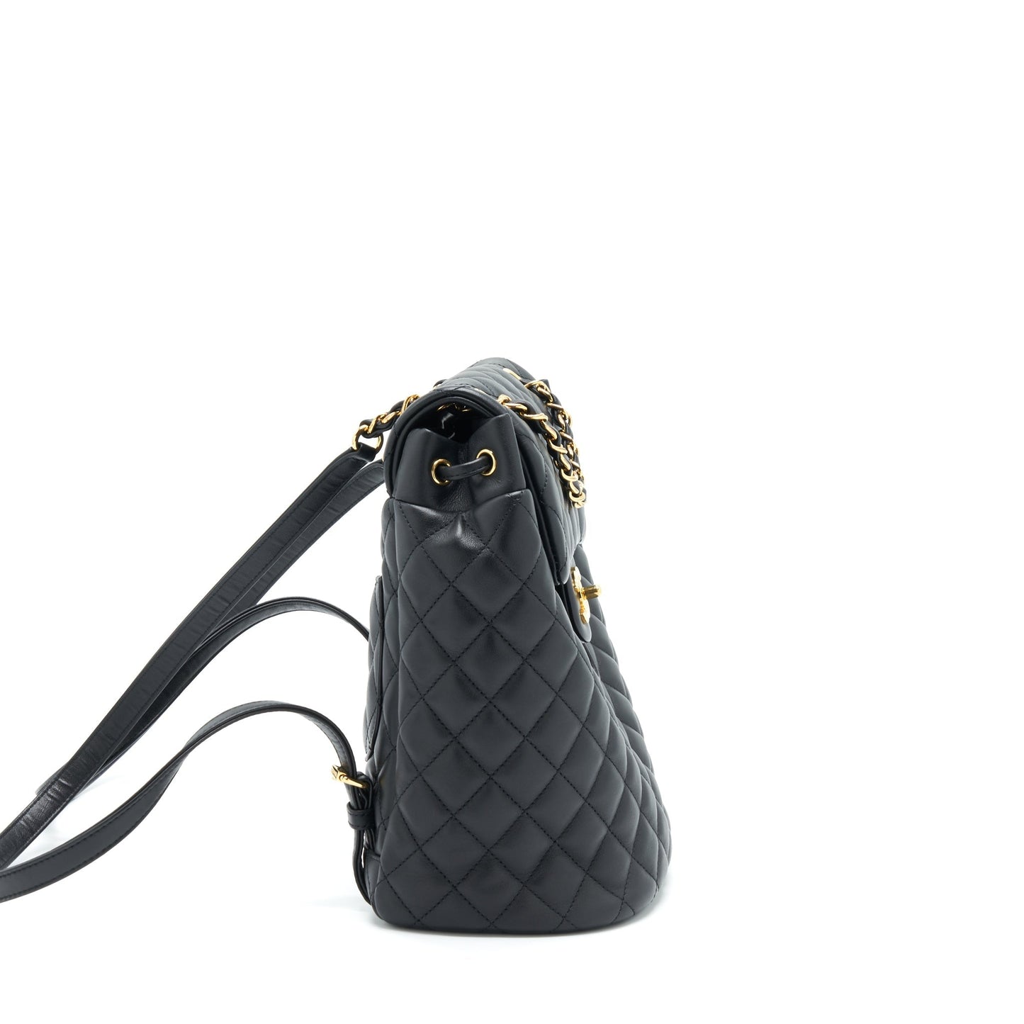 Chanel Quilted Backpack Calfskin GHW Black