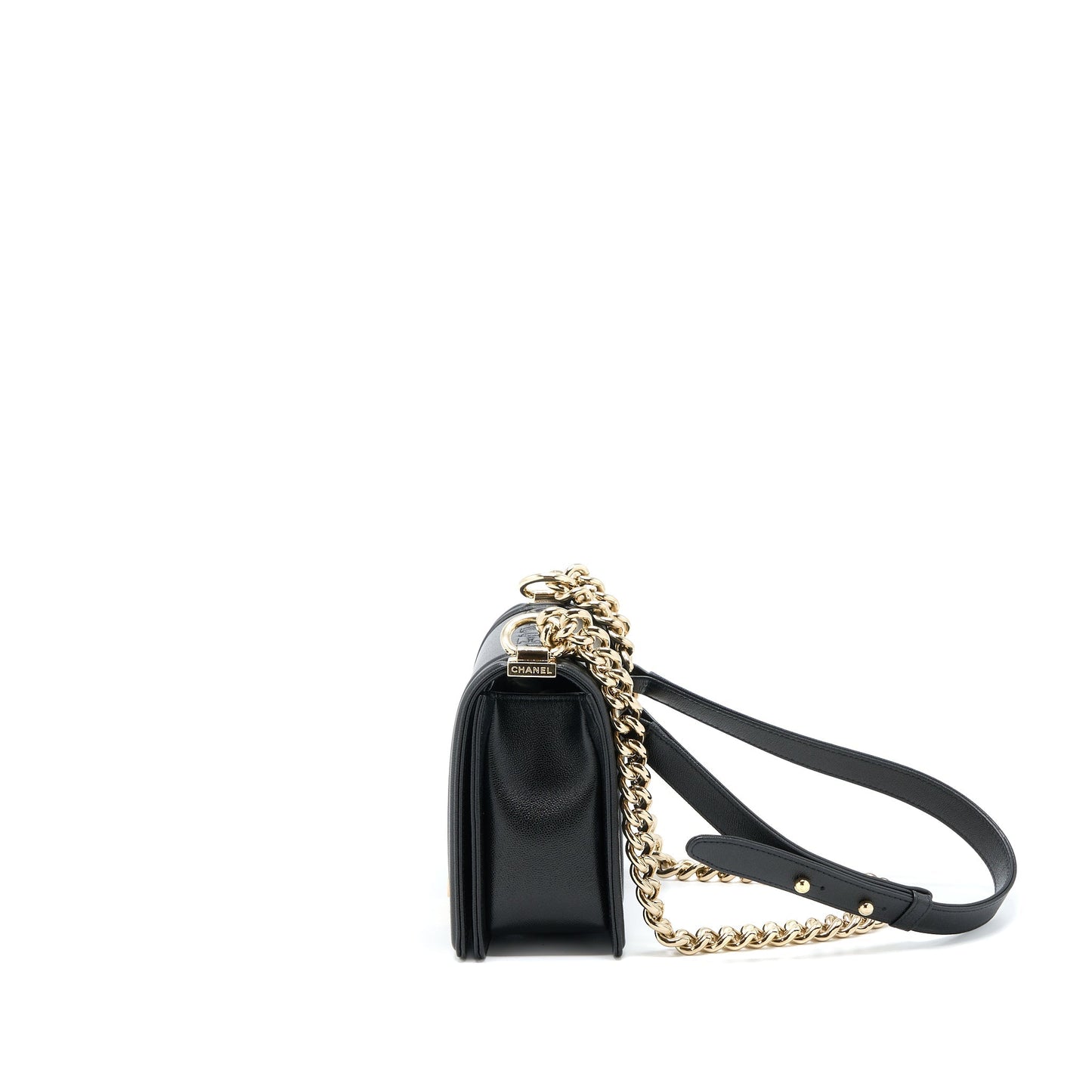 Chanel Boy Calfskin LGHW Microchip Black Mini Bag