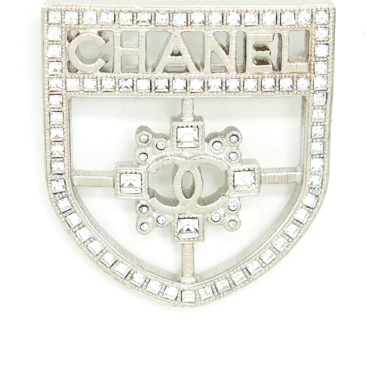 Chanel Brooch Crystal SHW Handbag