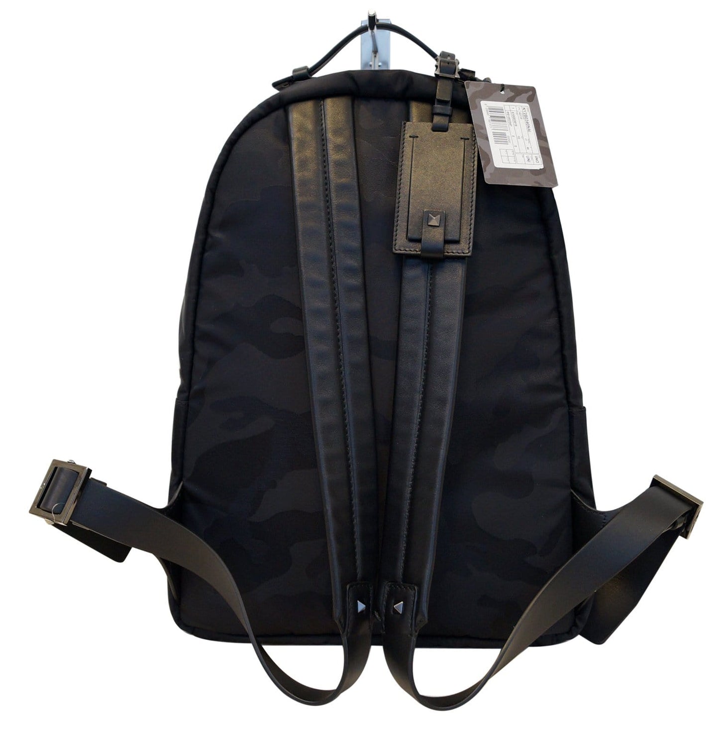 Valentino Jacquard Camo Backpack Nylon Black