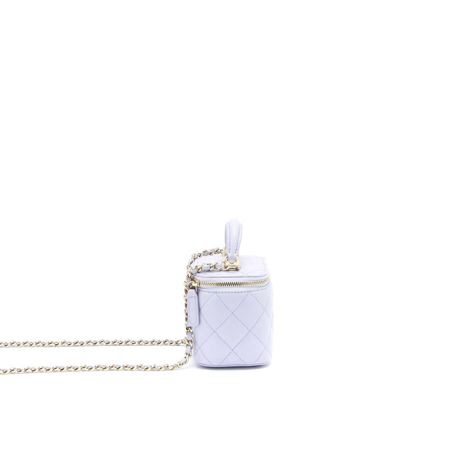 Chanel 21K Top Handle Vanity Light Purple Mini Bag