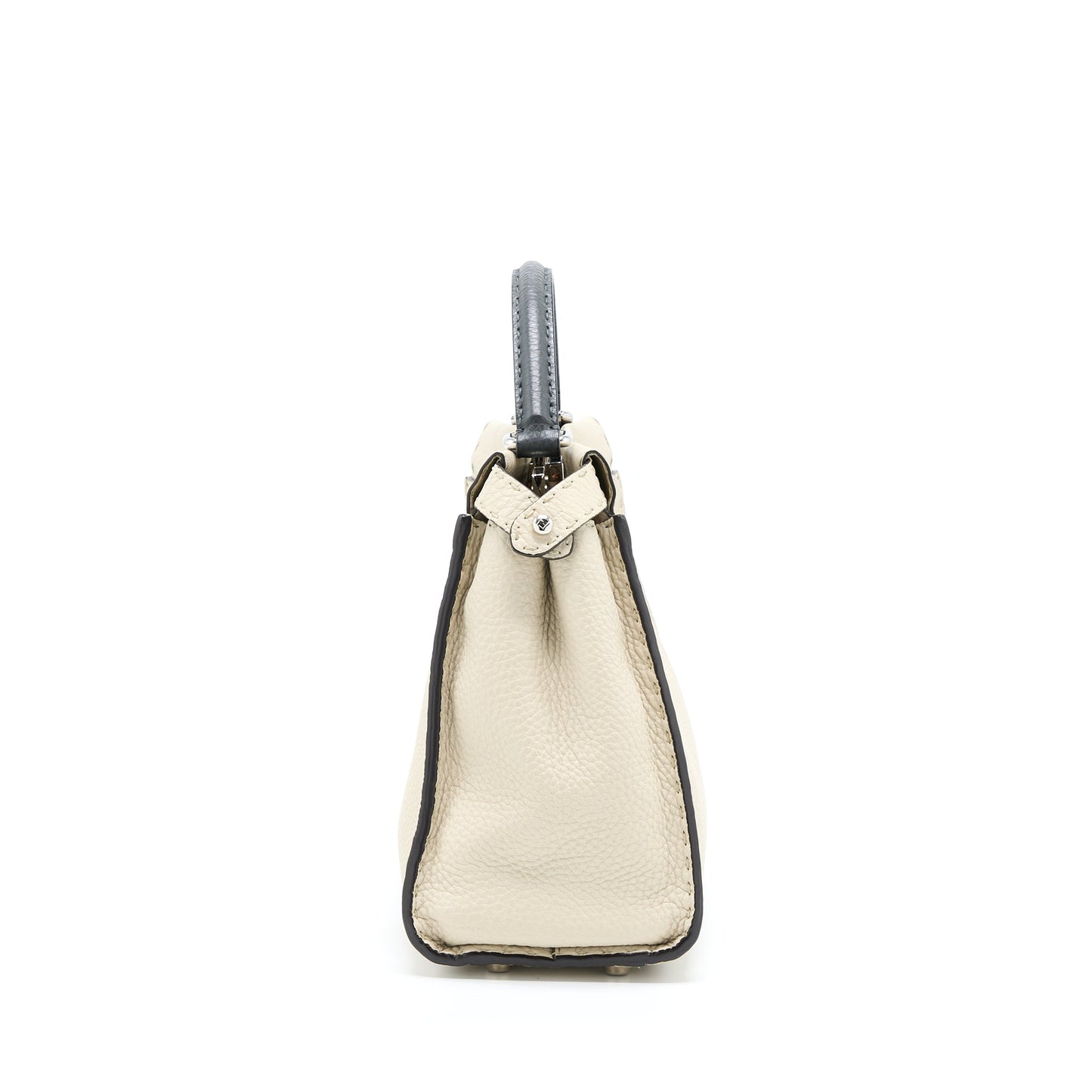 Fendi Peekaboo Grained Calfskin Mix Romano Canara Handbag Travel Bag