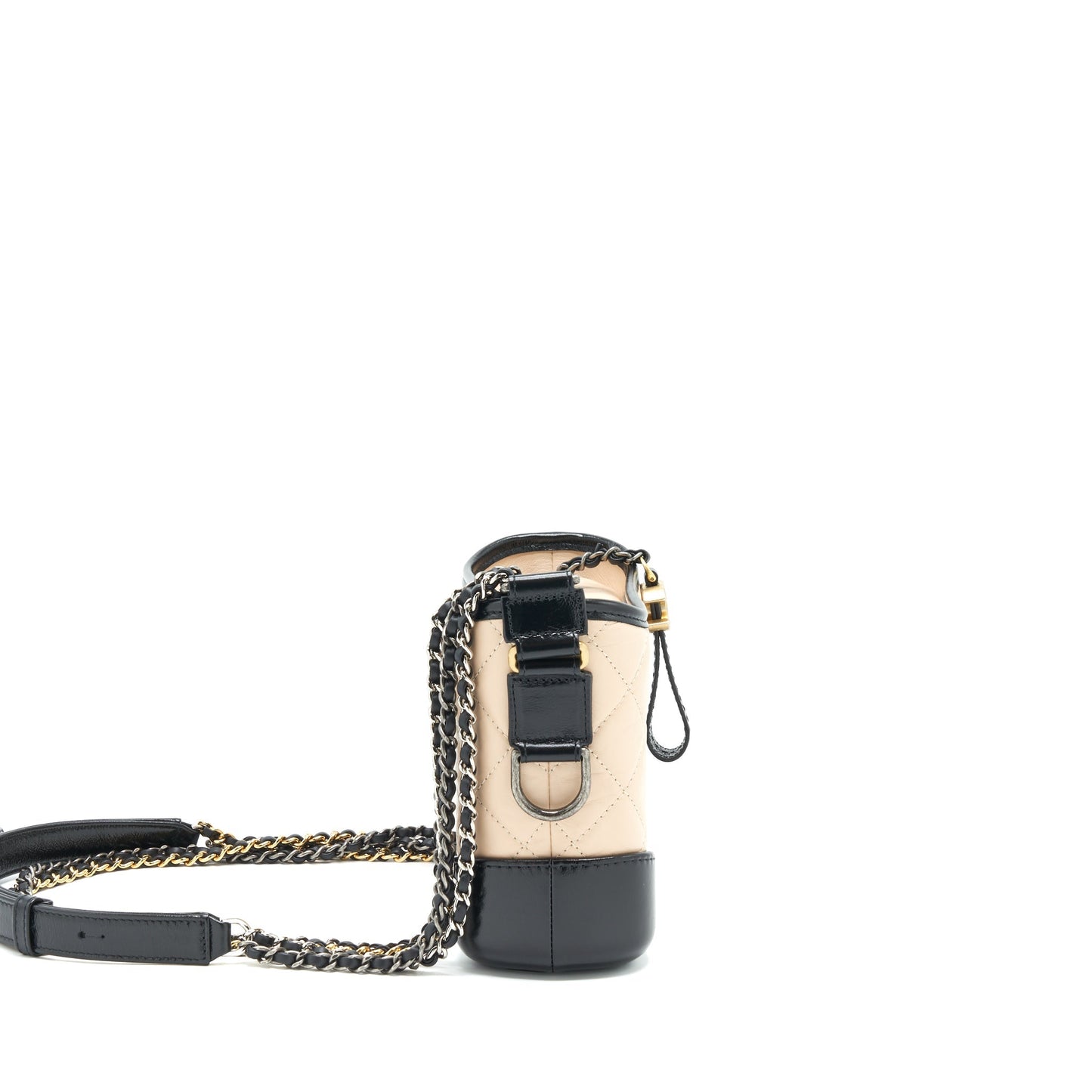 Chanel Gabrielle Hobo Black Beige Small Shoulder Bag Black 1