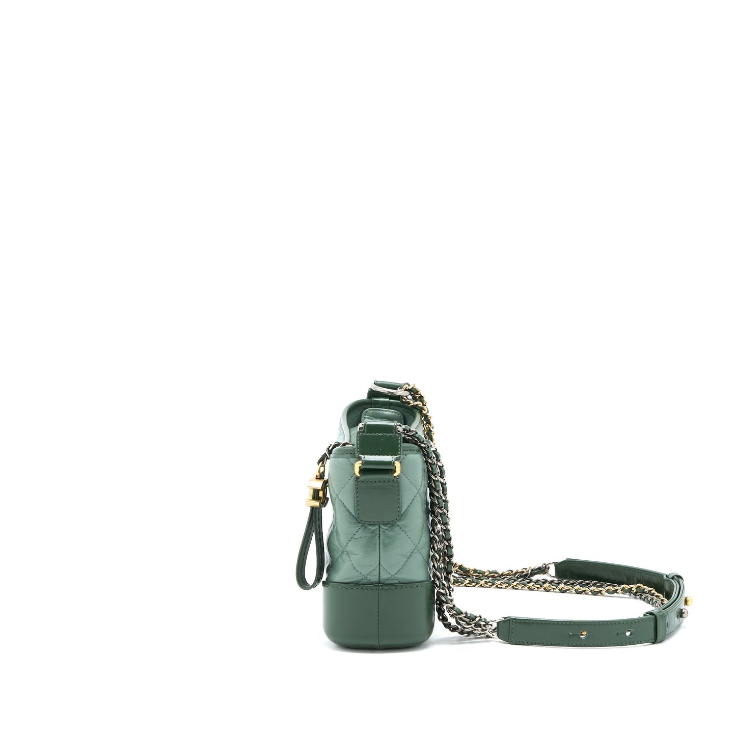Chanel Gabrielle Hobo Aged Calfskin Hardware Multicolour Green Small Shoulder Bag