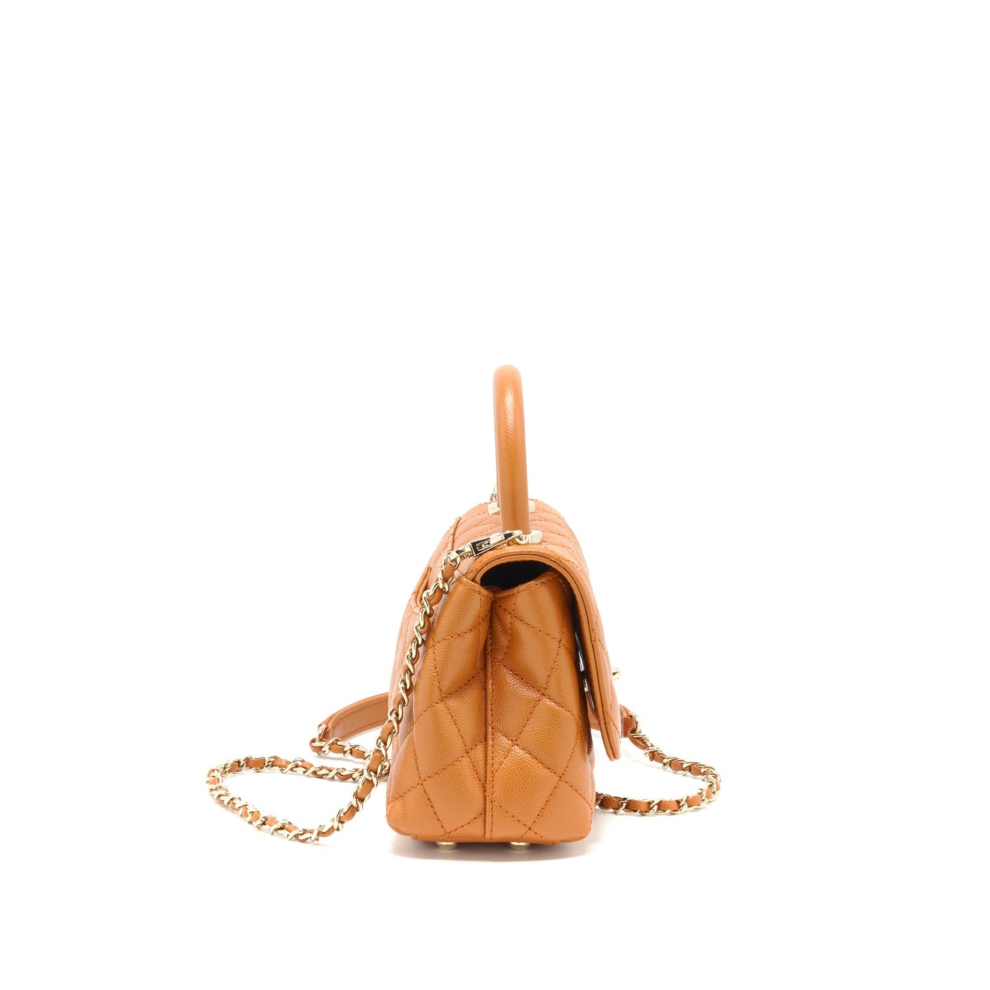 Chanel Extra Coco Handle Caviar Caramel GHW Mini Bag