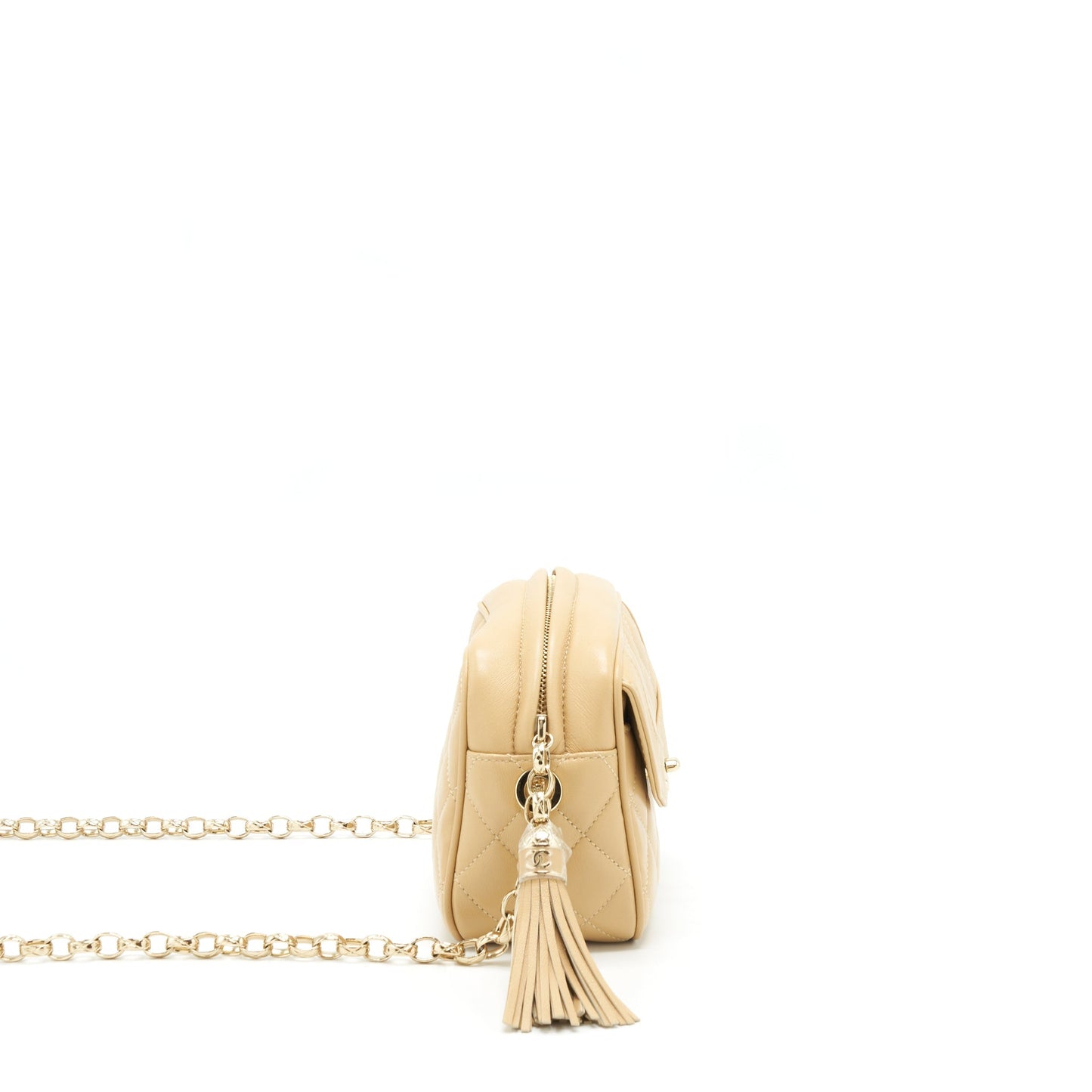 Chanel Camera Lambskin LGHW Beige Crossbody Bag