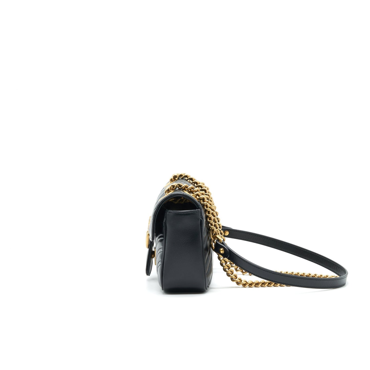 Gucci Marmont Handbag Black Mini Travel Bag