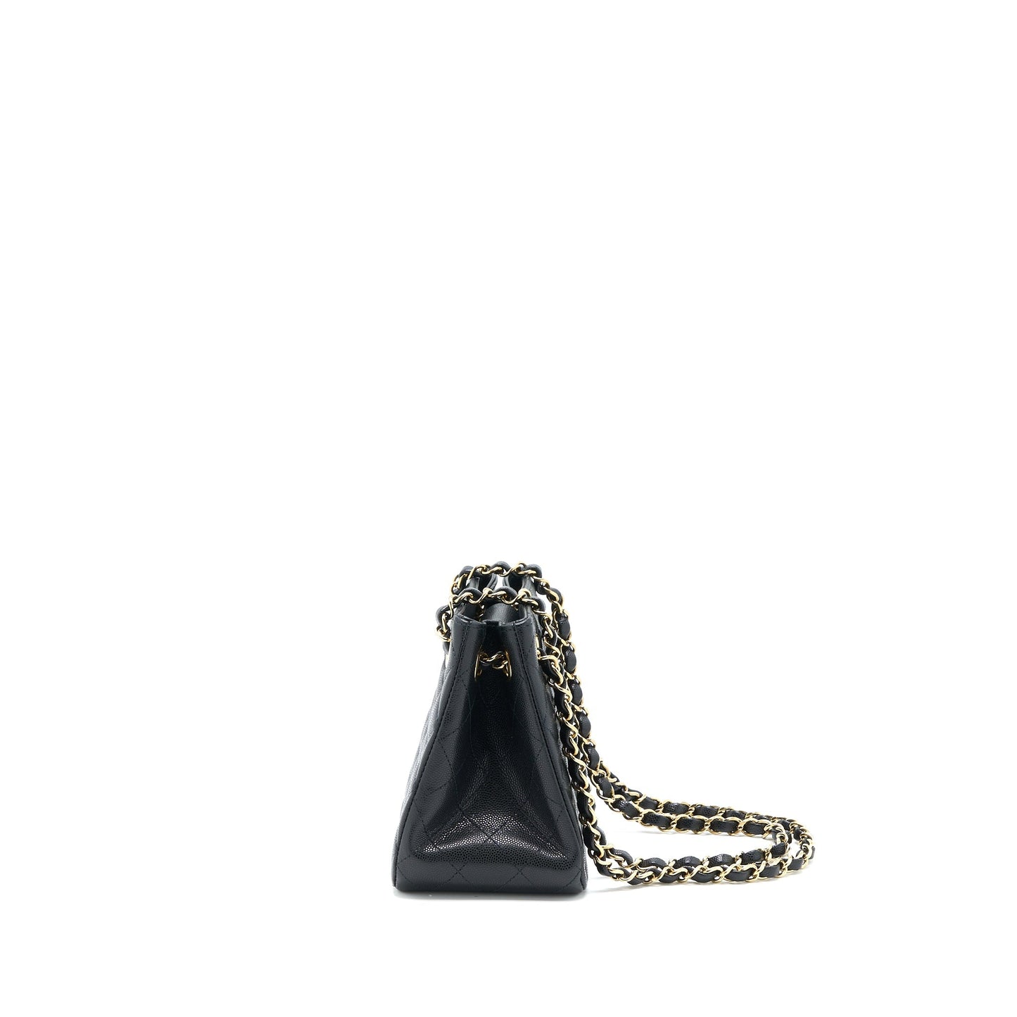 Chanel Bucket Caviar LGHW Microchip Black Tote Bag Microchip 1