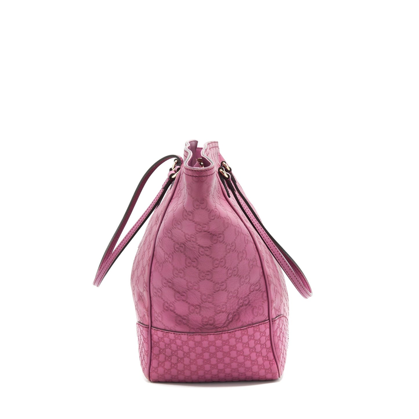Gucci Shopping Tote Bag Raspberry Leather Pink