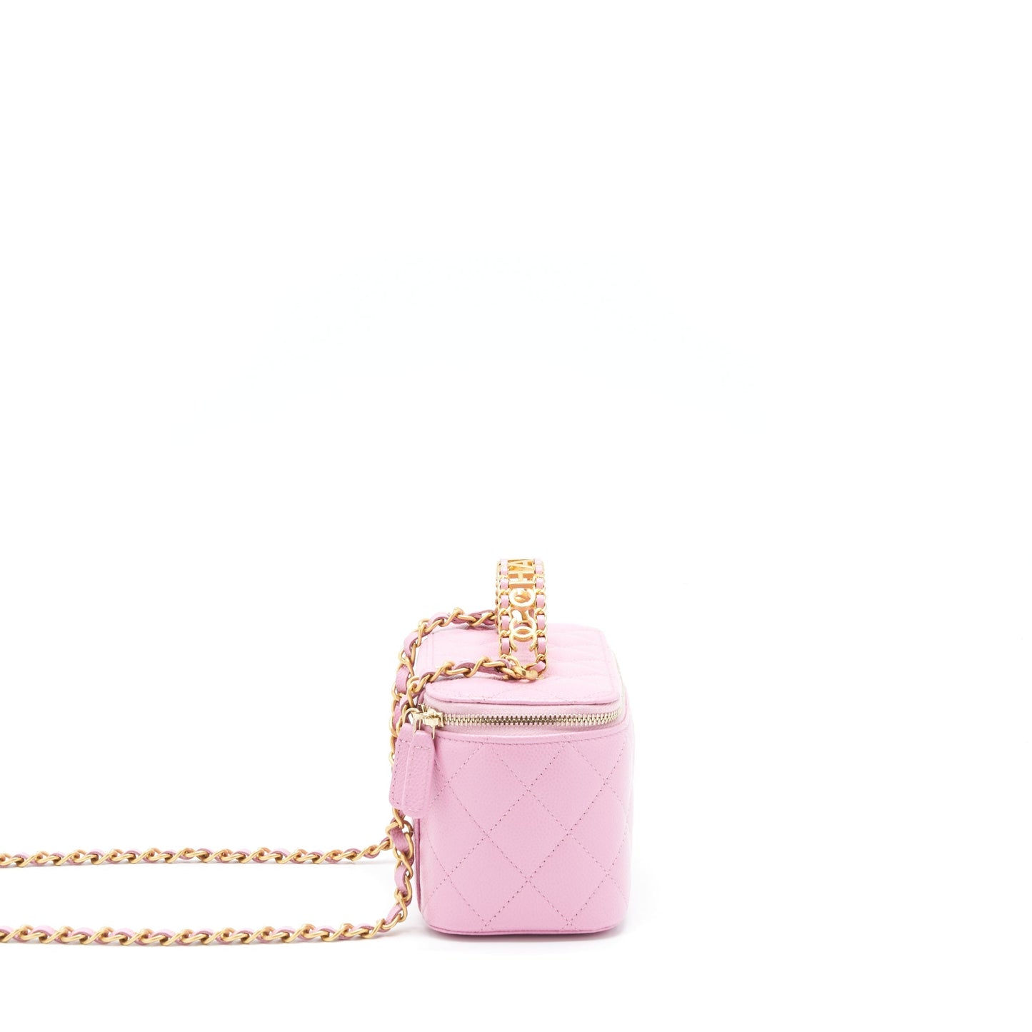 Chanel 22S Letter Top Handle Long Vanity Pink Handbag