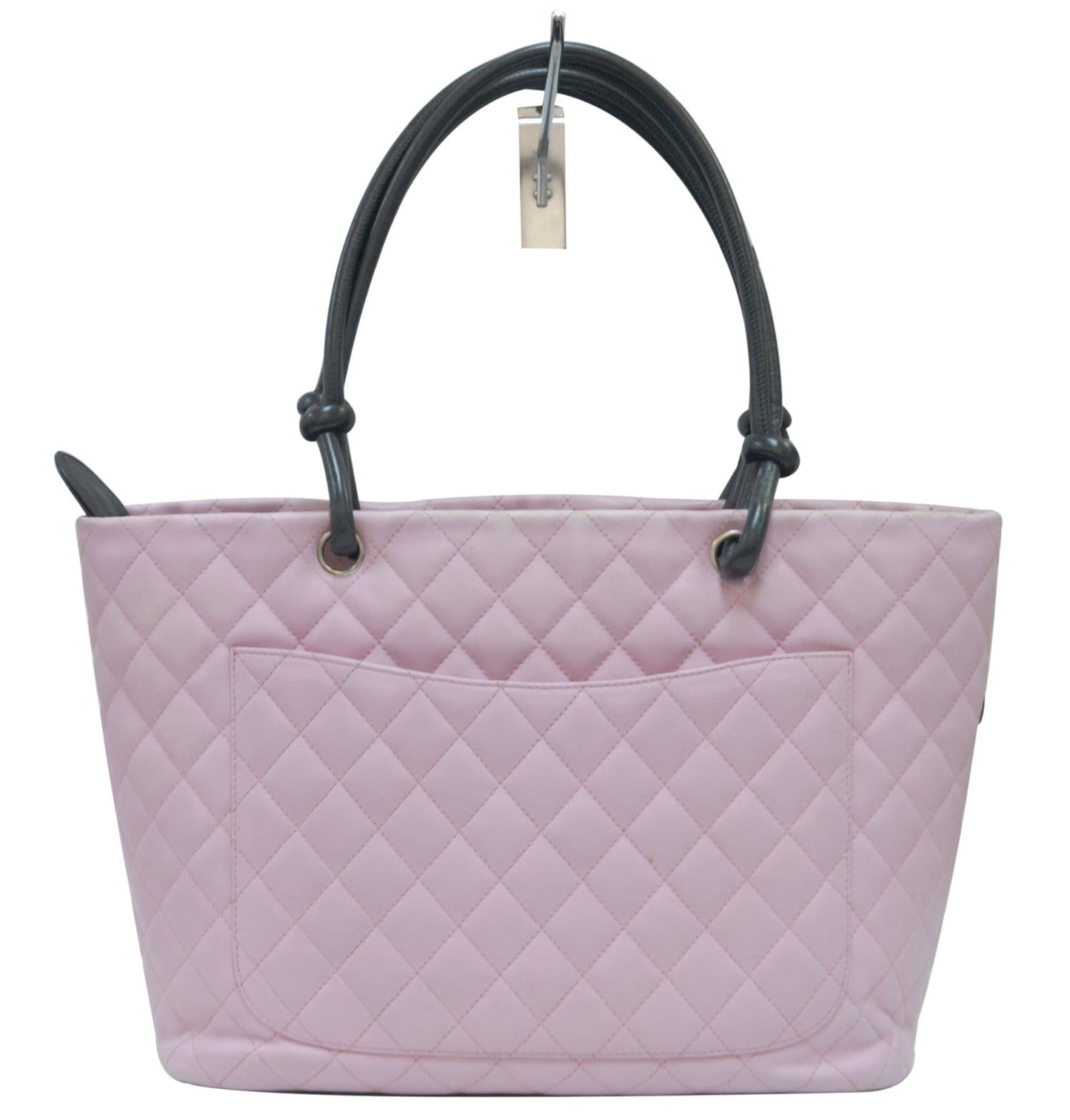 Chanel Quilted Cambon Leather Black Pink Travel Bag