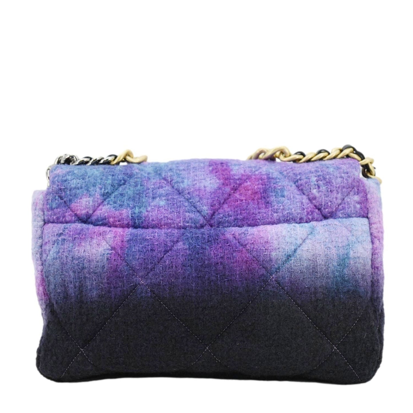 Chanel 19 Flap Quilted Mixed Tweed Travel Bag
