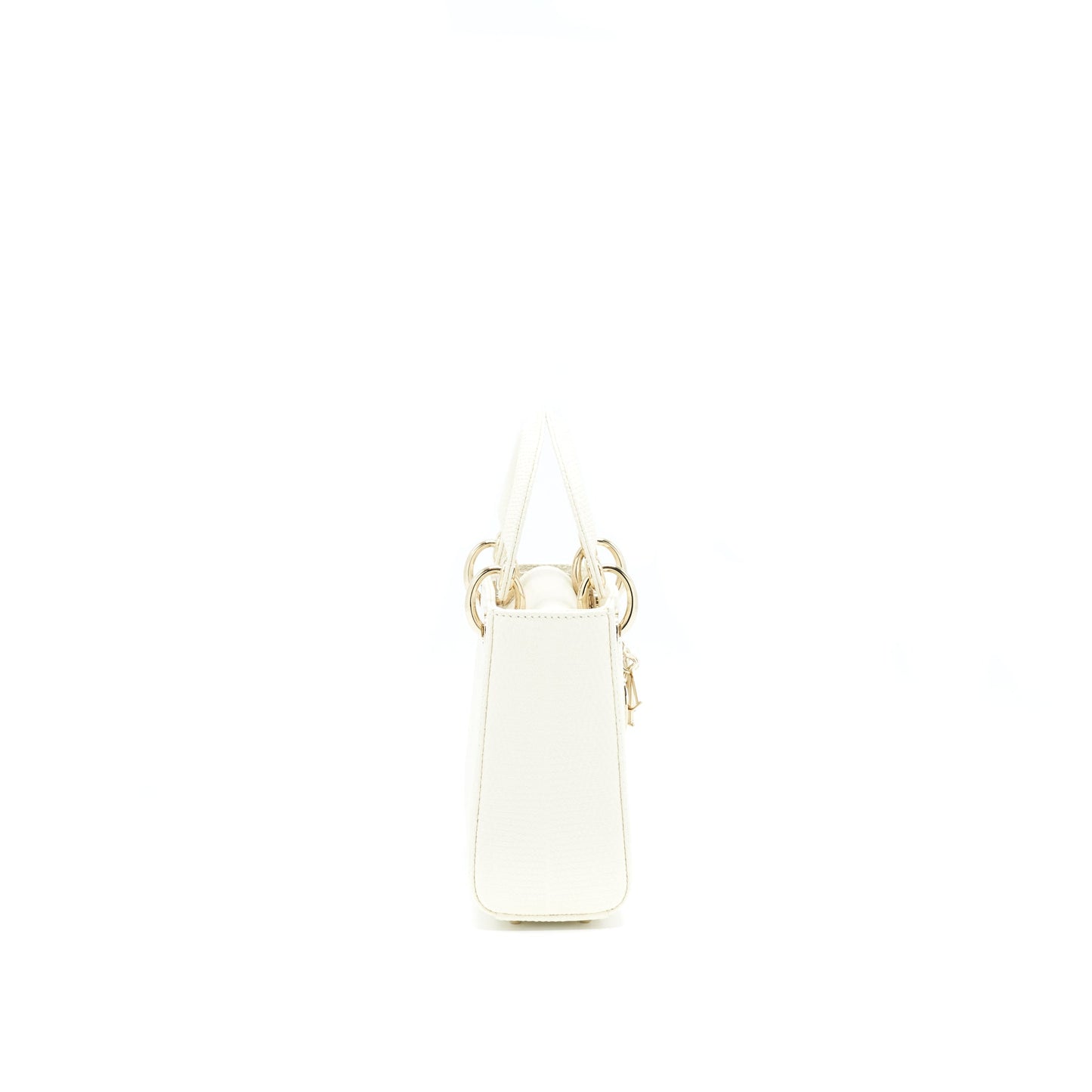 Dior Lizard Lady Purse Handbag White Mini Travel Bag