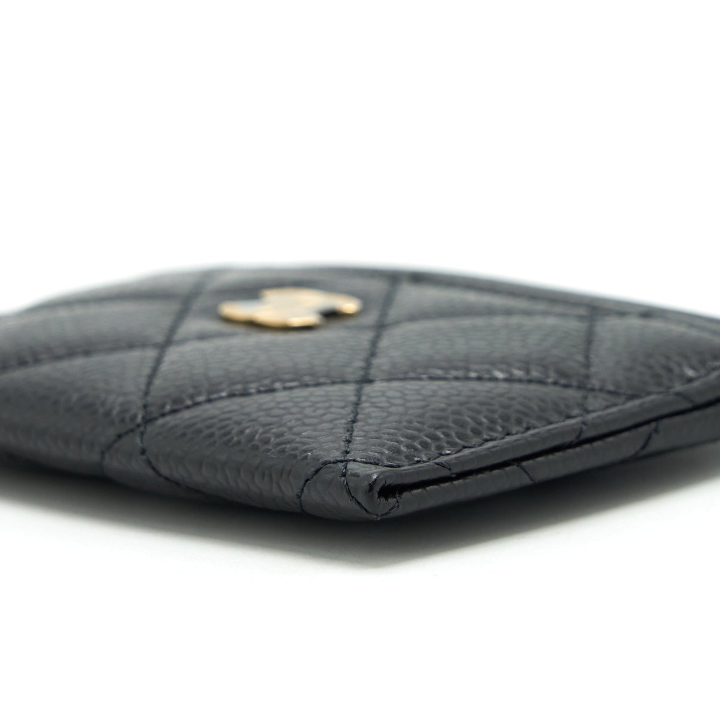 Chanel Classic Card Holder Caviar GHW Black Wallet Case