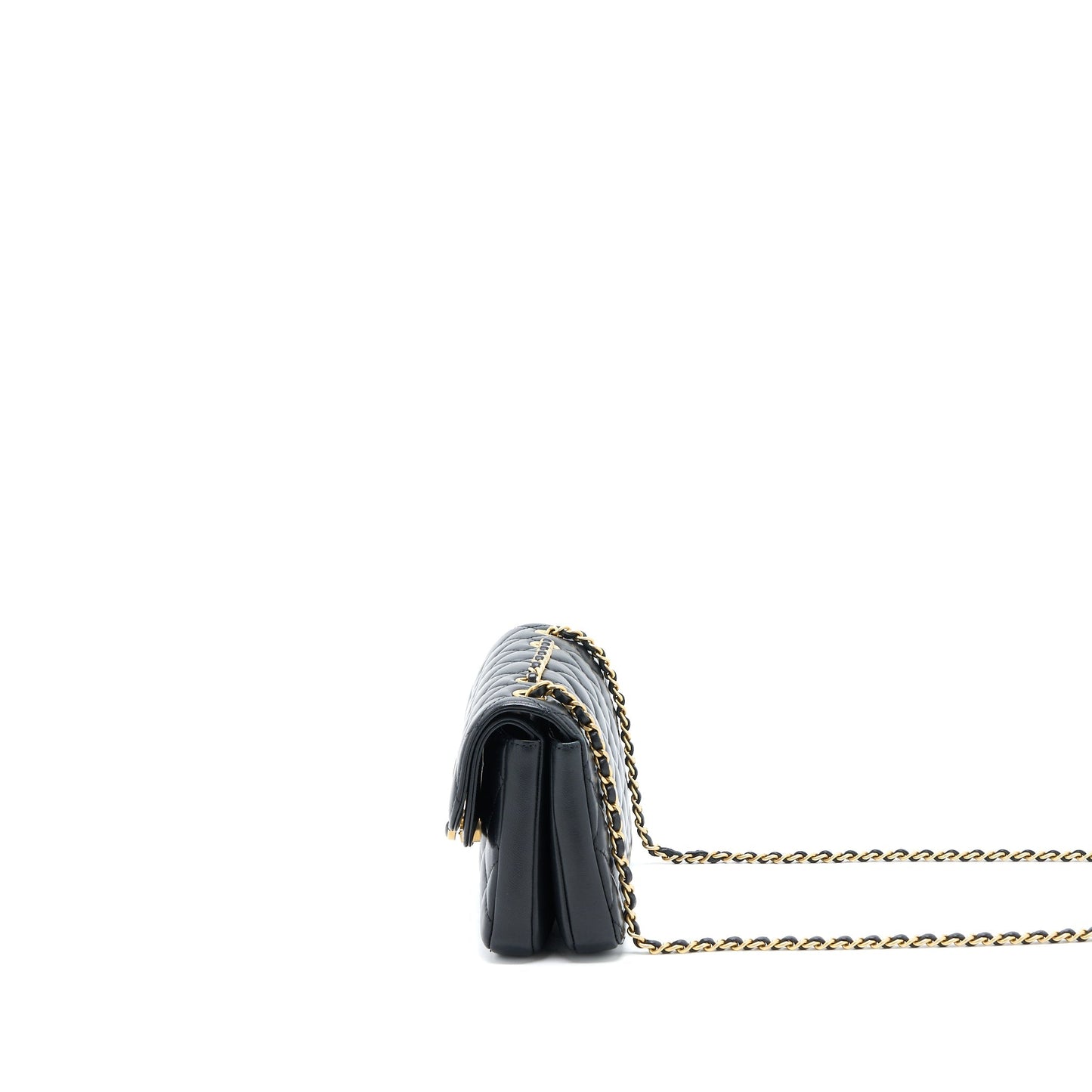 Chanel Enamel CC Flap Lambskin GHW Black Small Shoulder Bag
