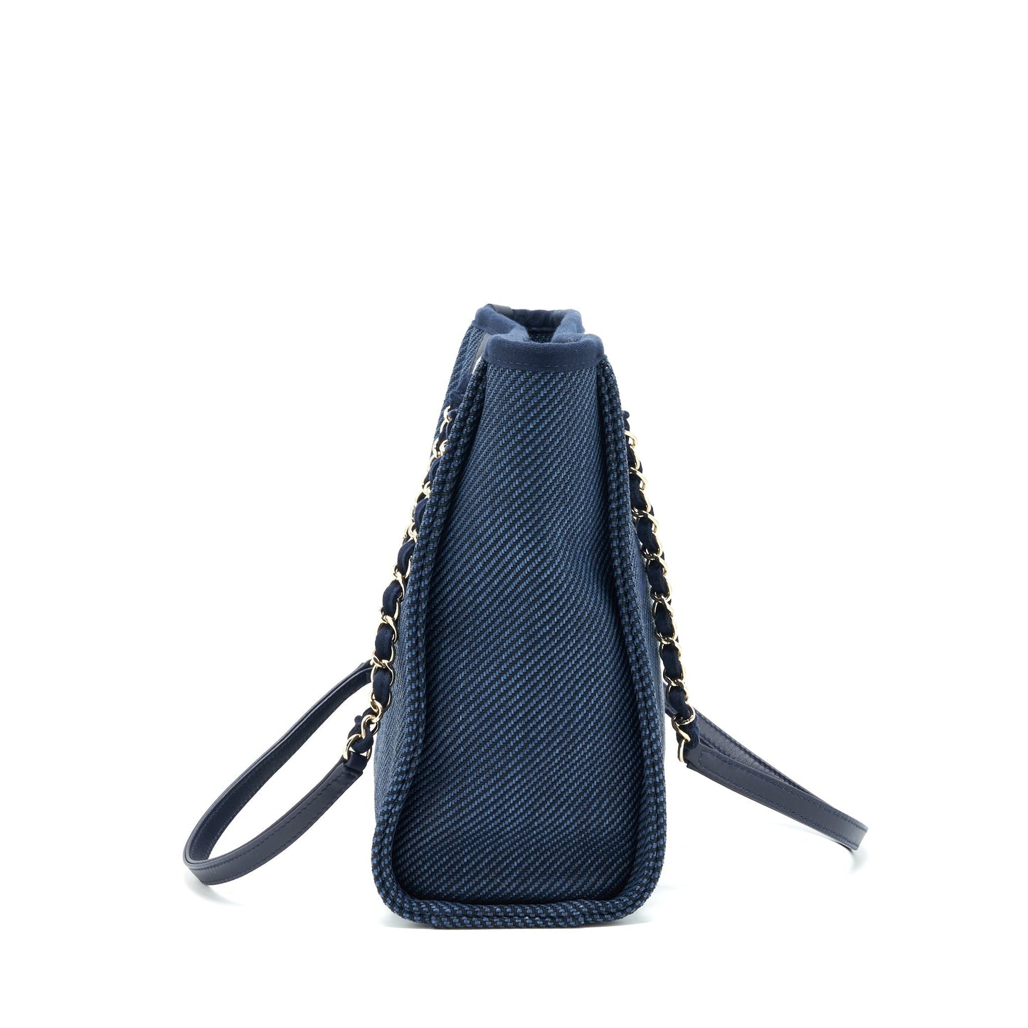 Chanel Deauville Denim SHW Blue Small Tote Bag