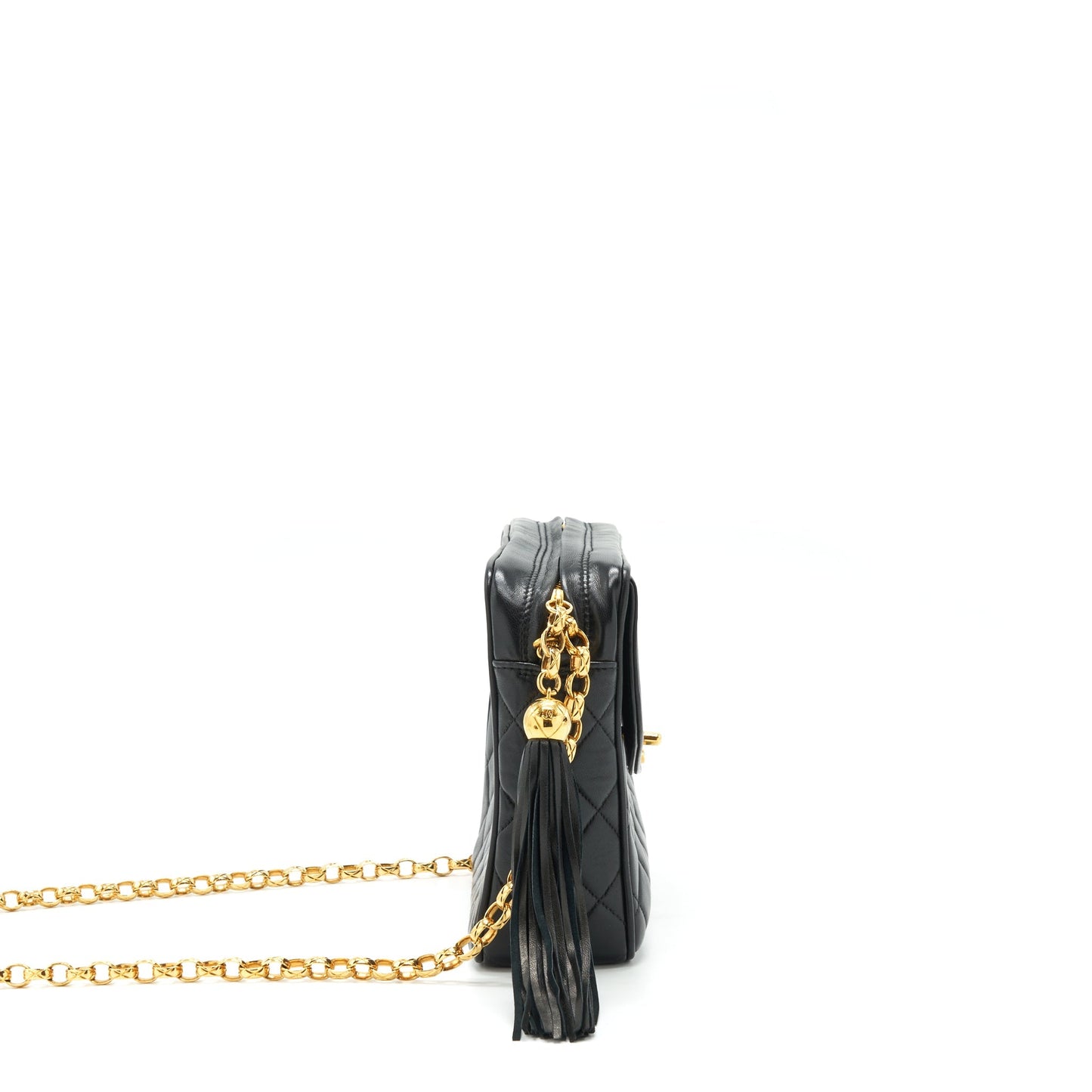 Chanel Camera Lambskin GHW Black Crossbody Bag