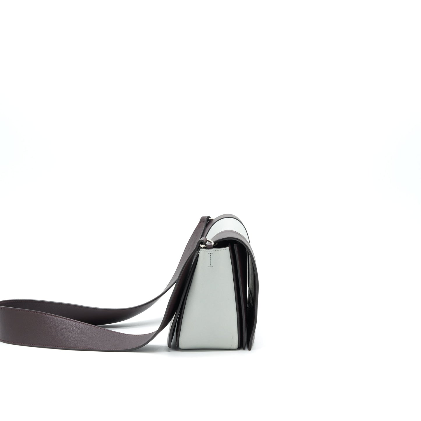 Celine Frame Purse Grey Burgundy Handbag Mini Travel Bag