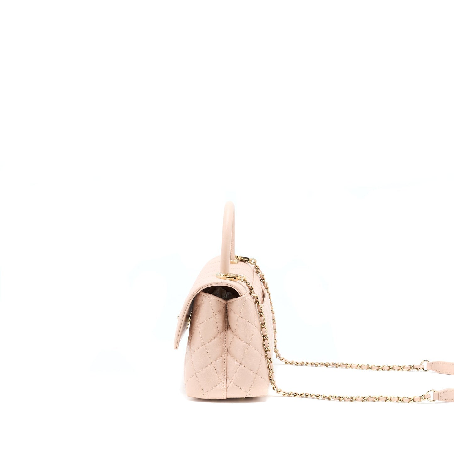 Chanel 21A Coco Handle Caviar ND022 Rose Pink Small Handbag